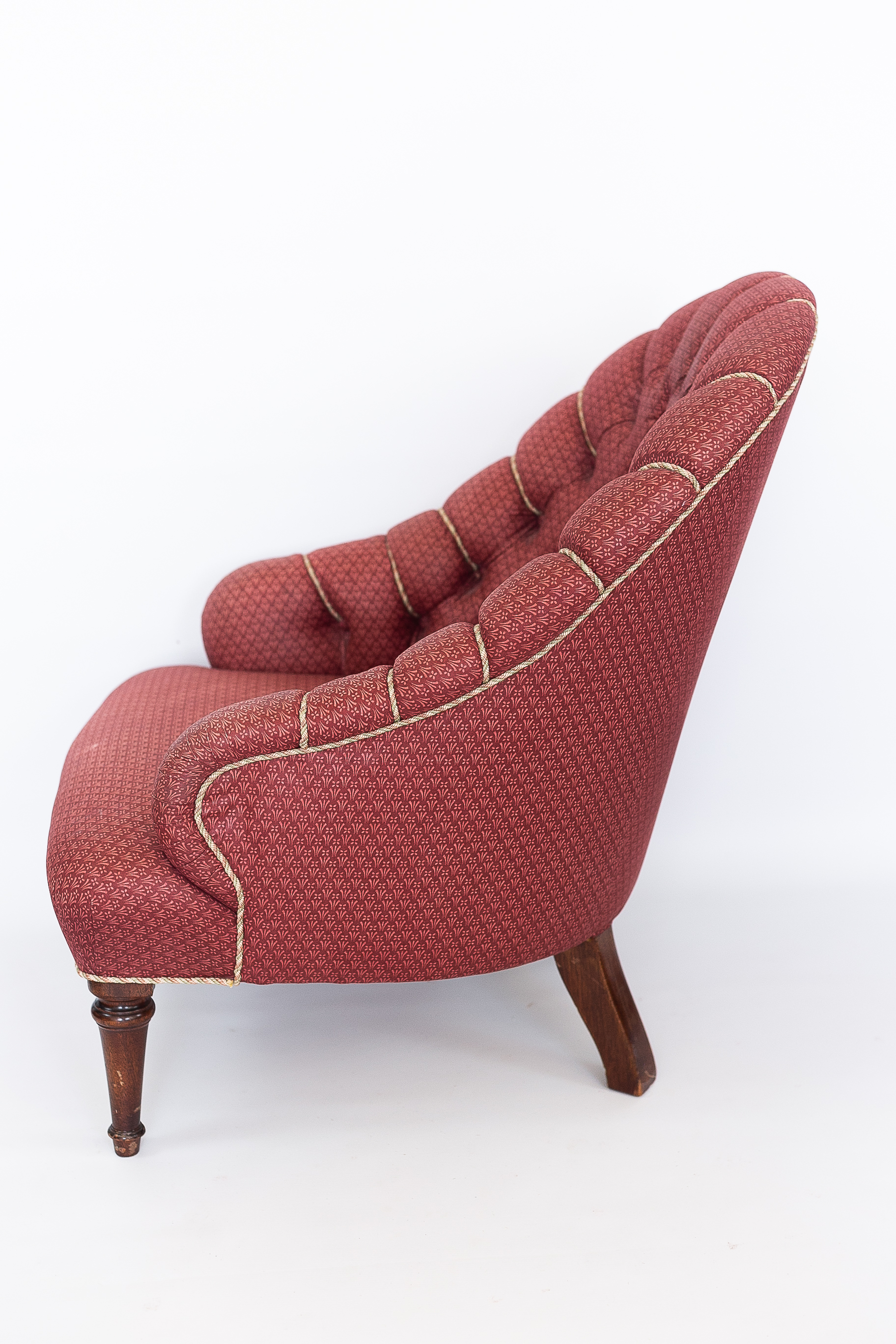 Victorian button backed armchair