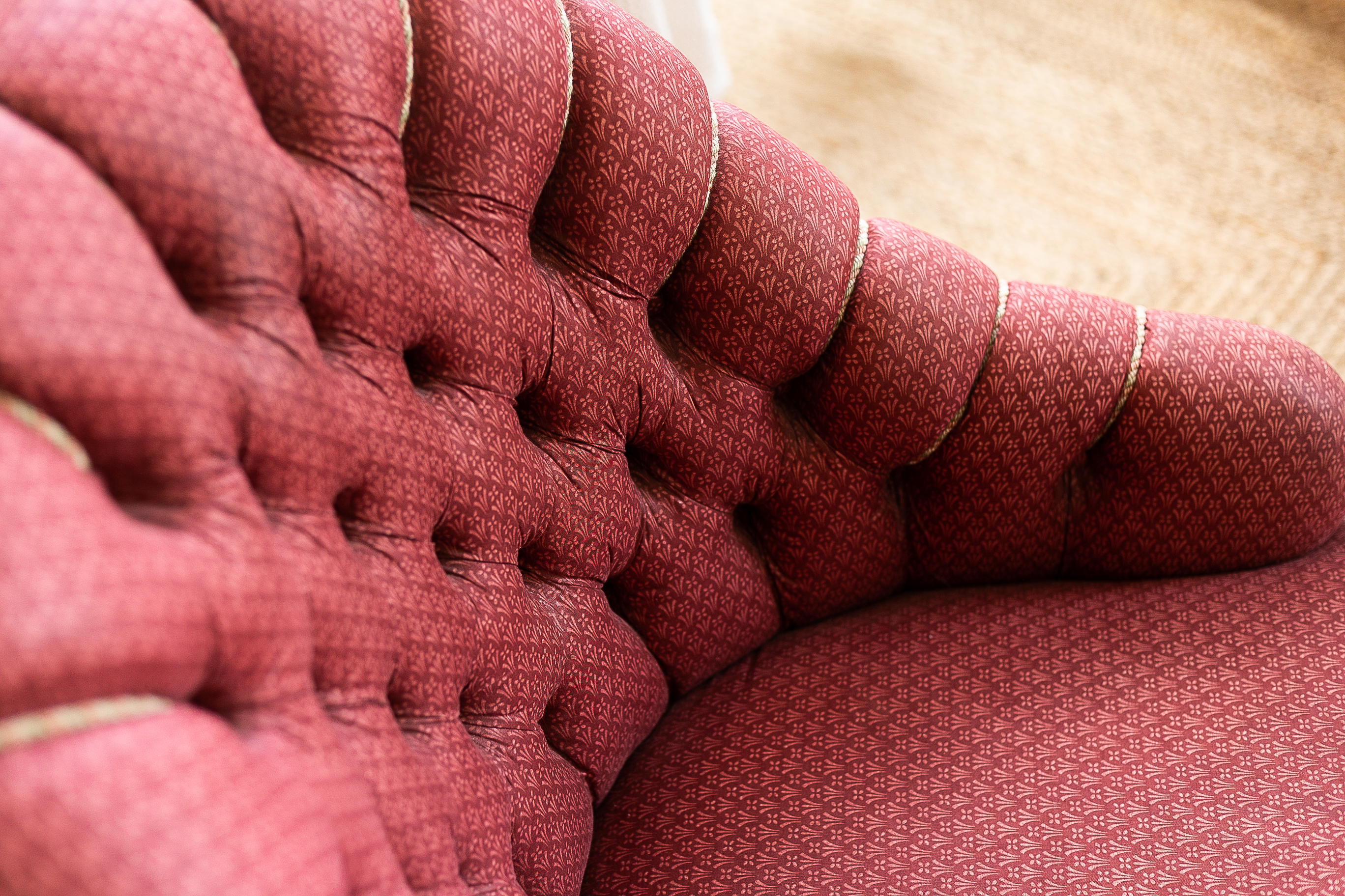 Victorian button backed armchair