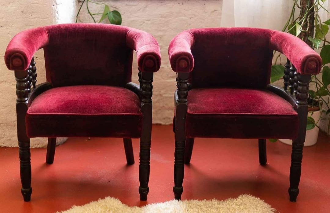 (Pair)1980s club chairs