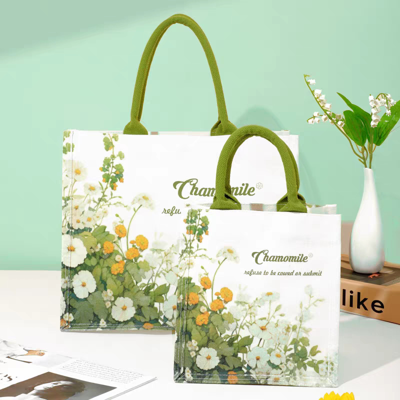 Chamomile Print Tote Bags