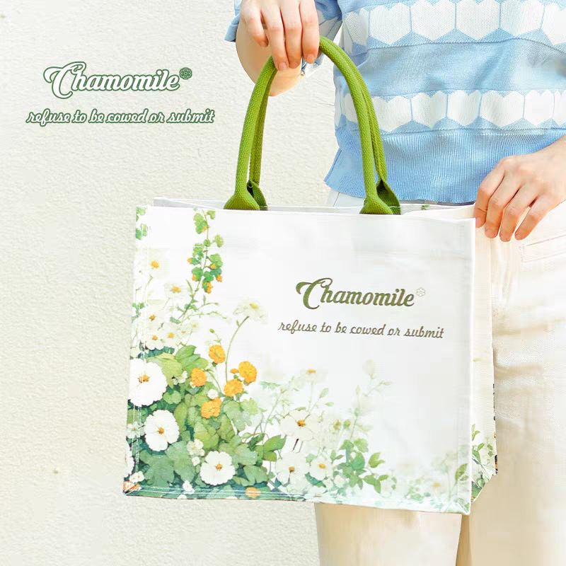 Chamomile Print Tote Bags