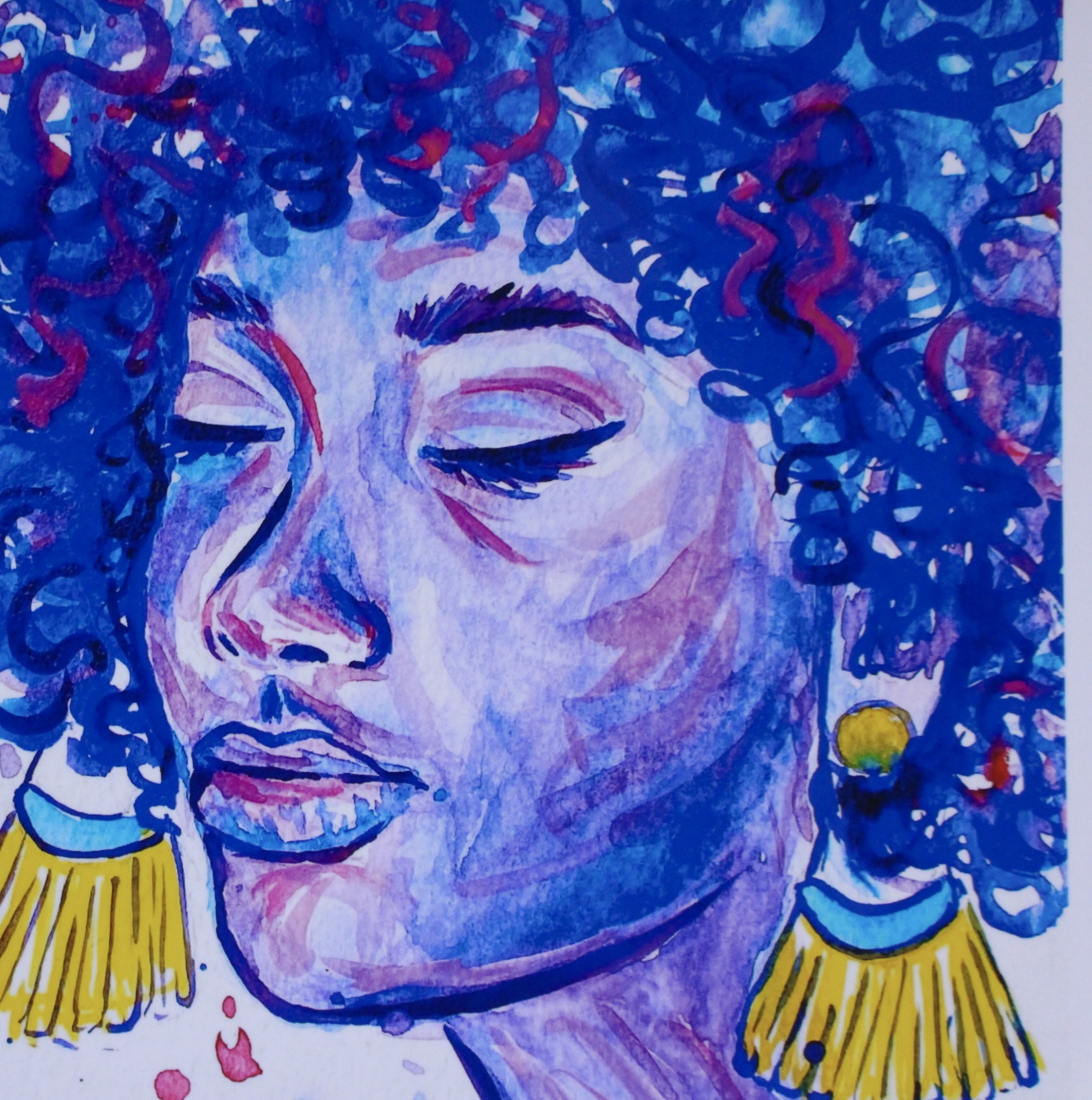 "Purple peace" Giclee Art Print 