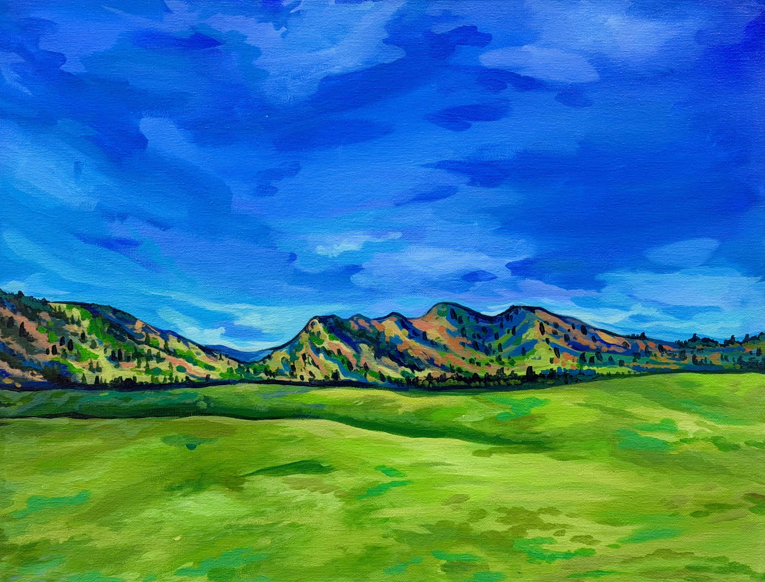 "The Resting Mountains" - Original Painting 