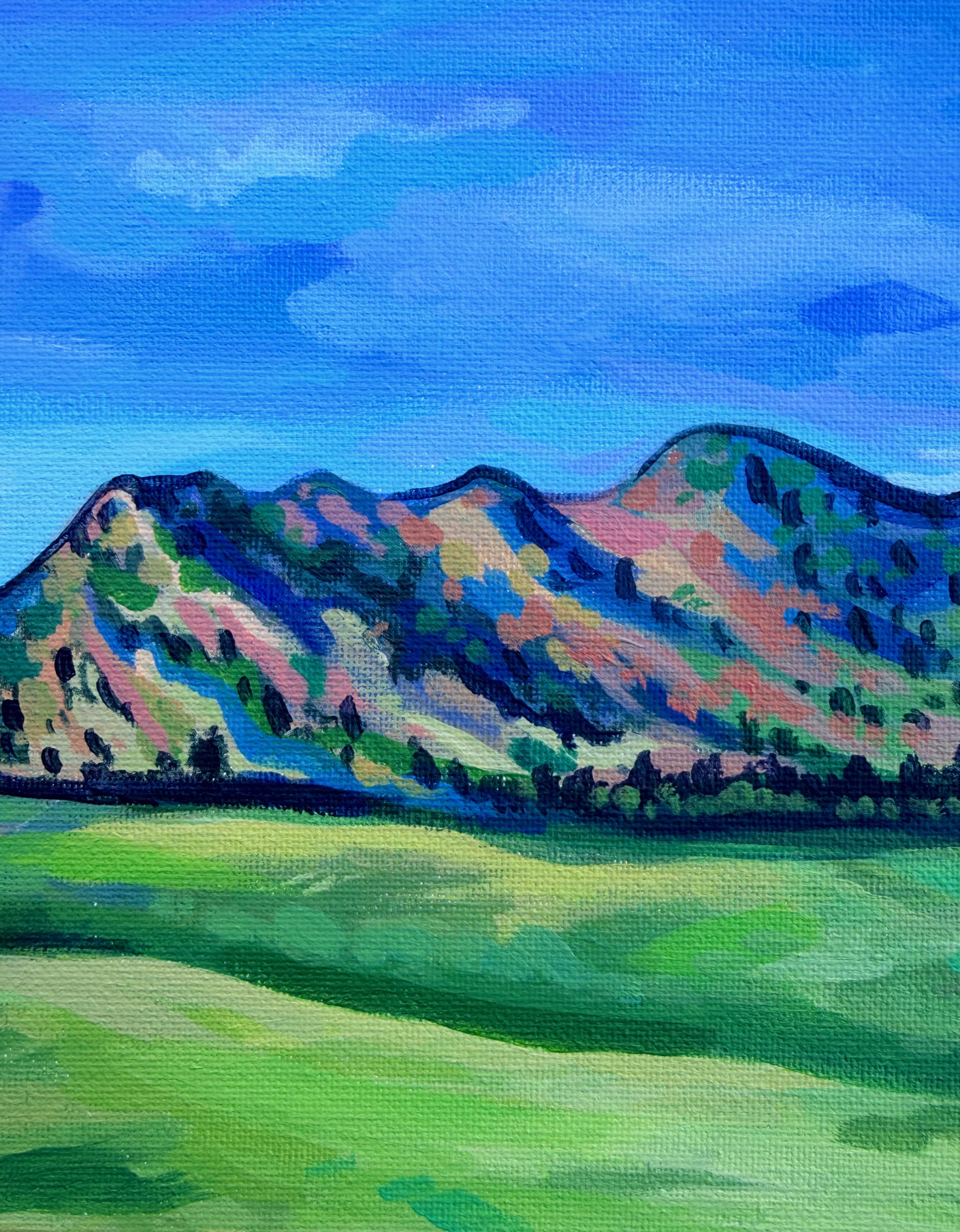 "The Resting Mountains" - Original Painting 