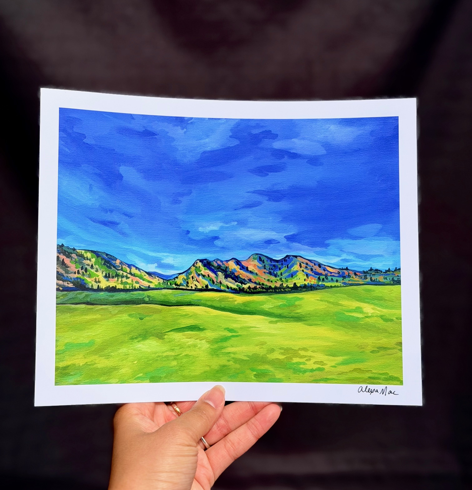 "The Resting Mountains" Giclee Art Print 