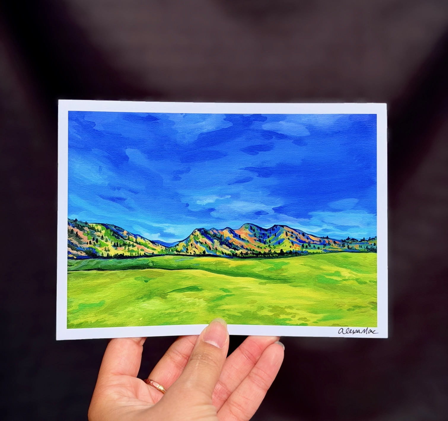 "The Resting Mountains" Giclee Art Print 