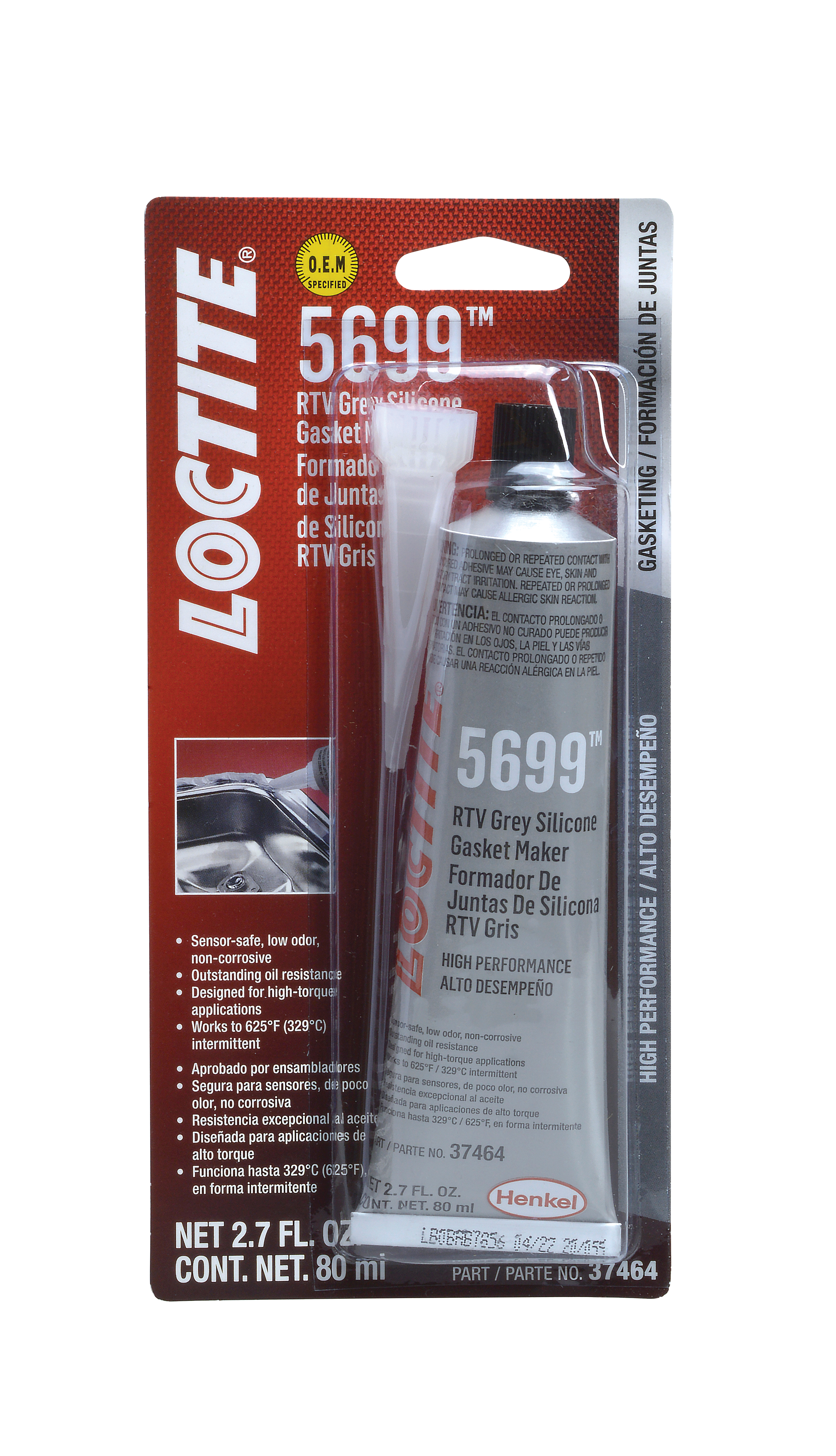 Loctite 5699 TM Silicón RTV Gris Alto