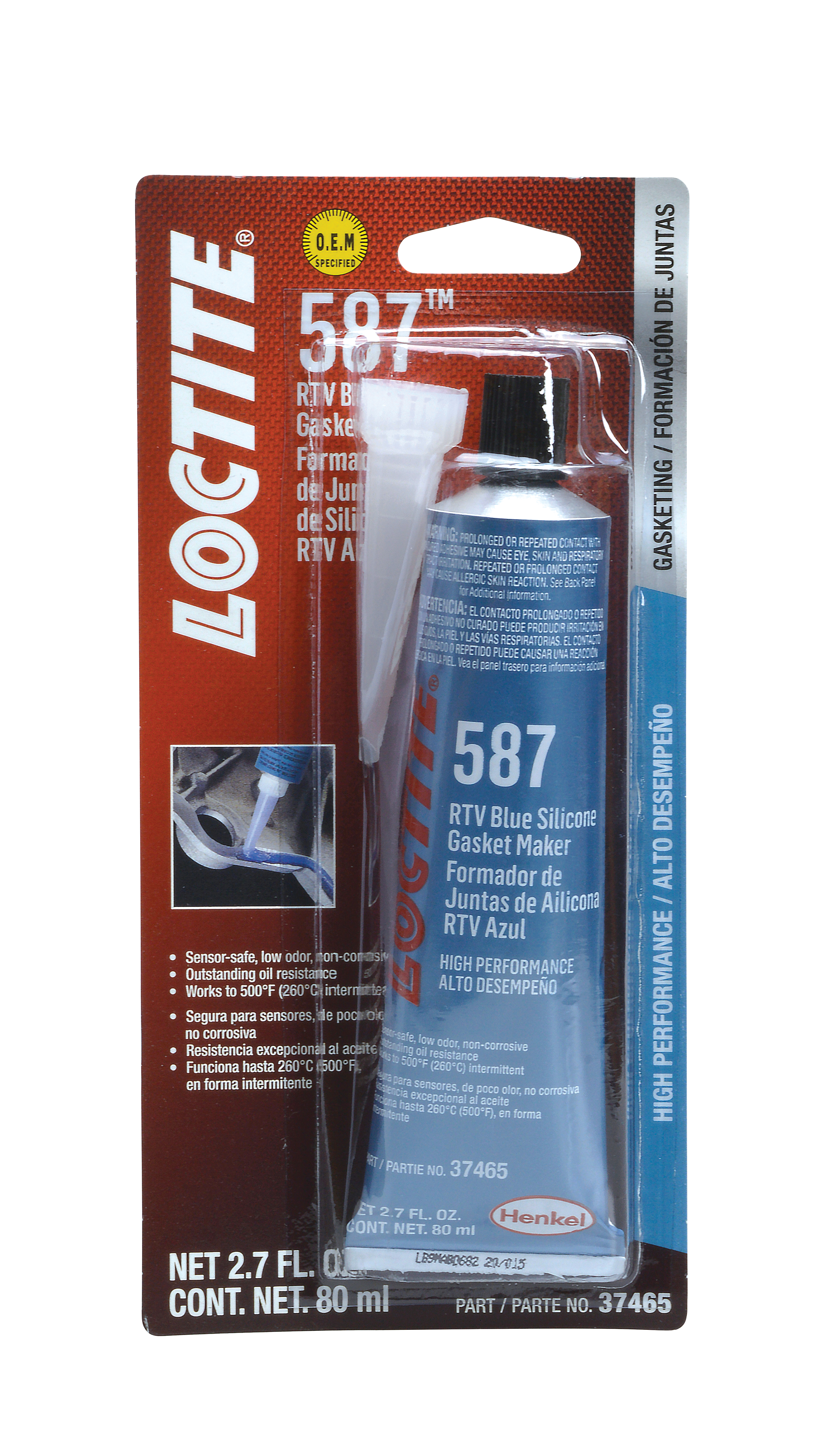 Loctite 587 TM Silicón RTV Azul Alto