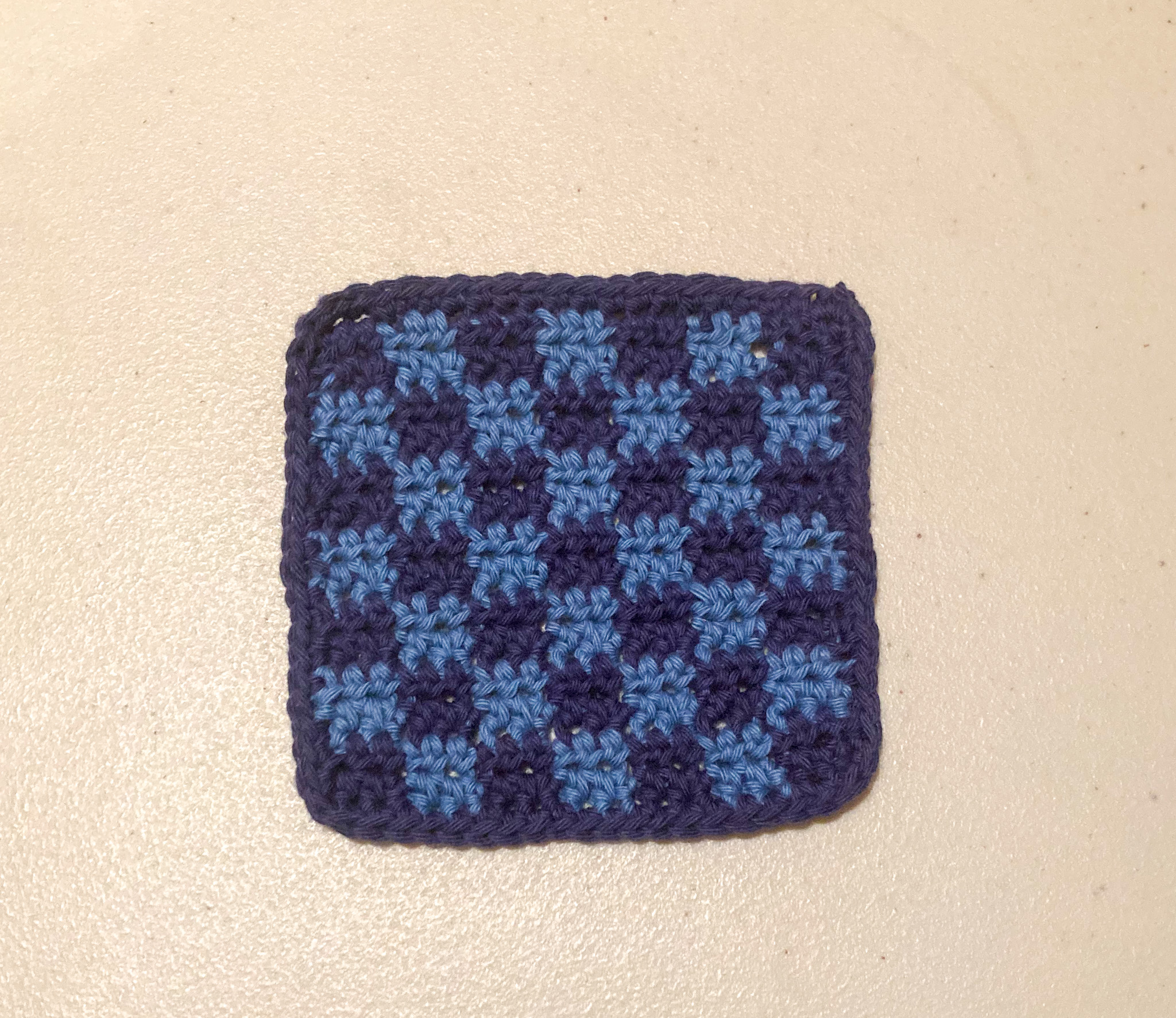Checkered Crochet Coasters