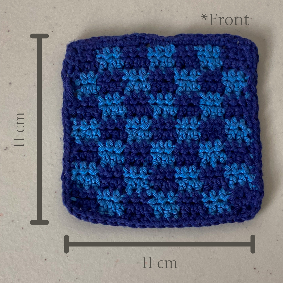 Checkered Crochet Coasters