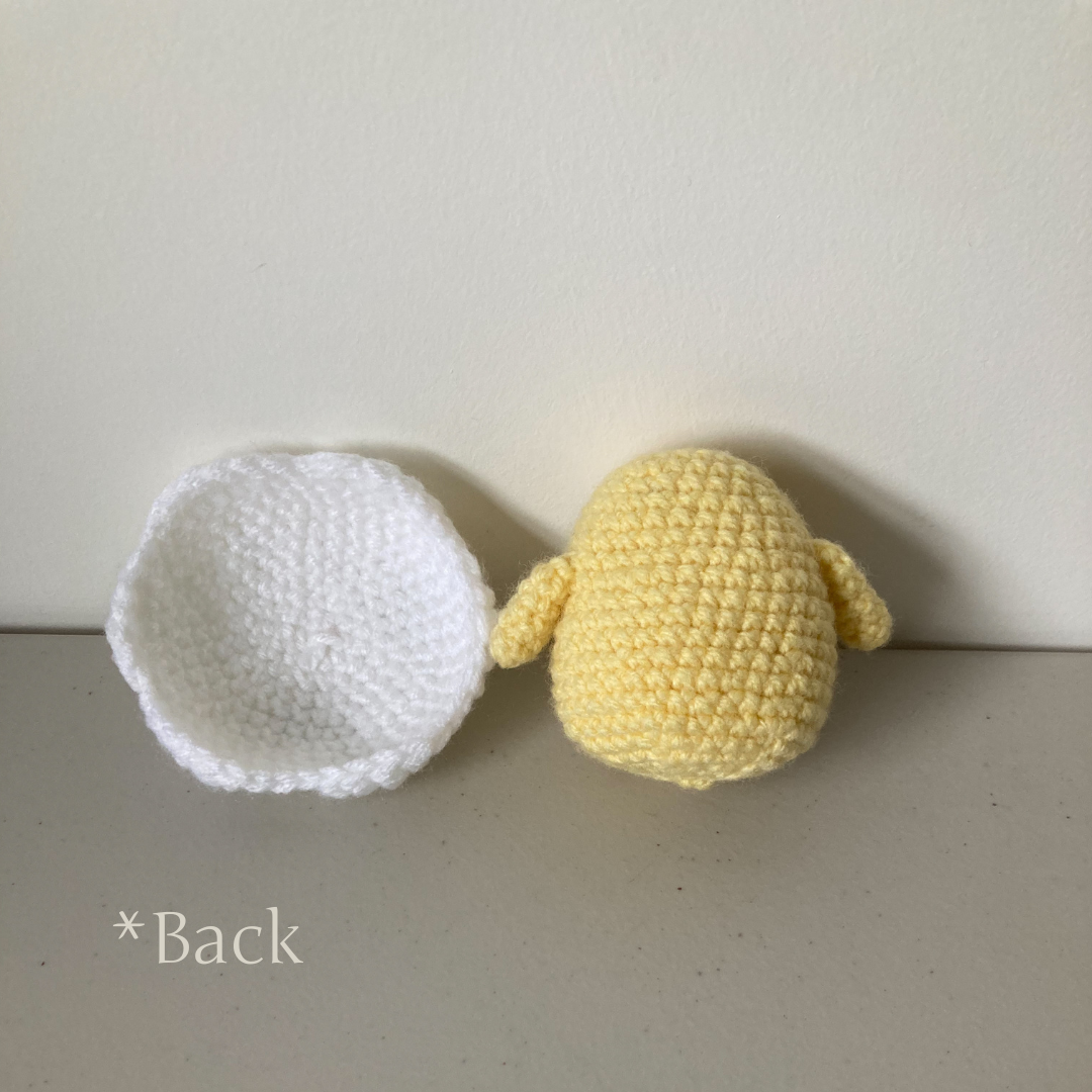 Crocheted Chick with Detachable Egg Shell