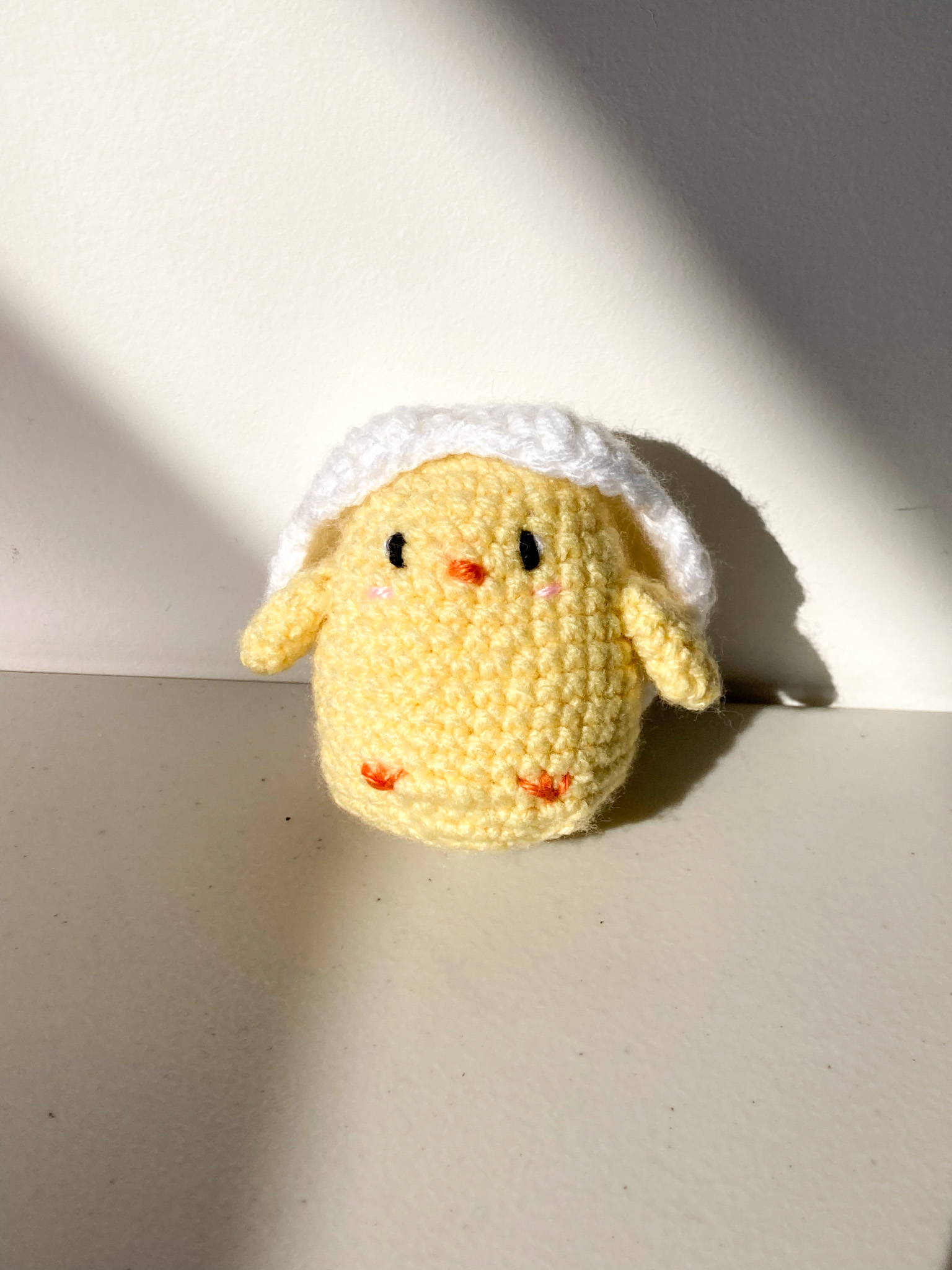 Crocheted Chick with Detachable Egg Shell