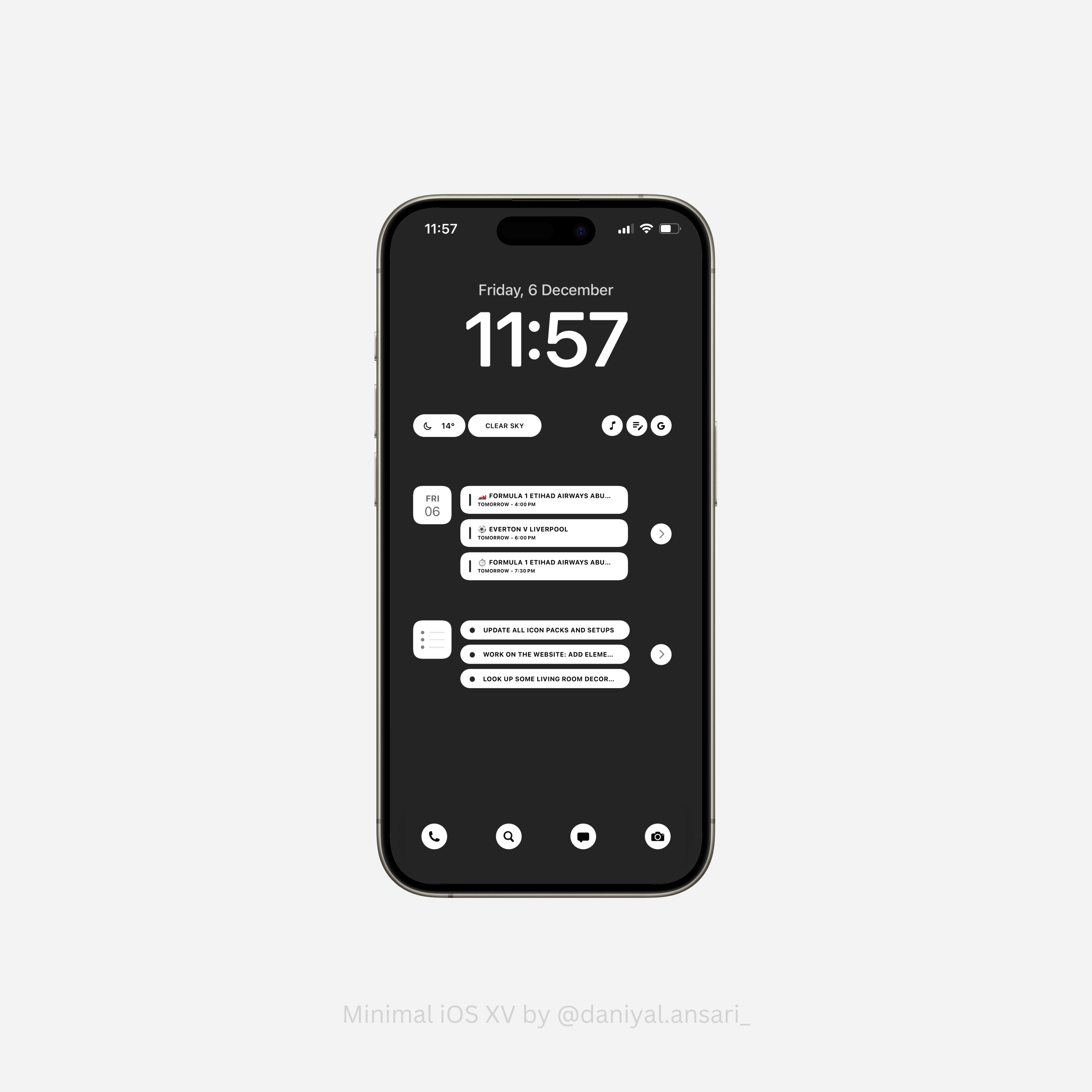 Minimal iOS XV