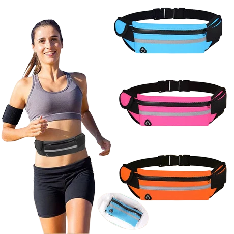 Adjustable Running Waist Bag Custom Logo Sport Fanny Pack Durable Nylon Waist Pouch for Promotions