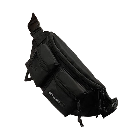 Multi-Pocket Black Trendy Crossbody Sling Bag for Urban Style and Convenience