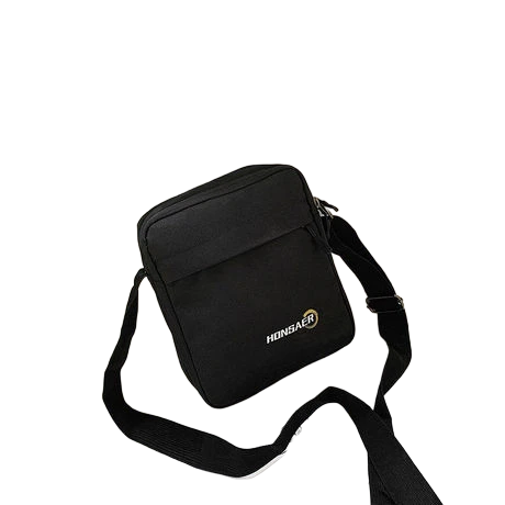 Honsaer Black Crossbody Bag Water-Resistant Outdoor Shoulder Bag for Travel and Hiking