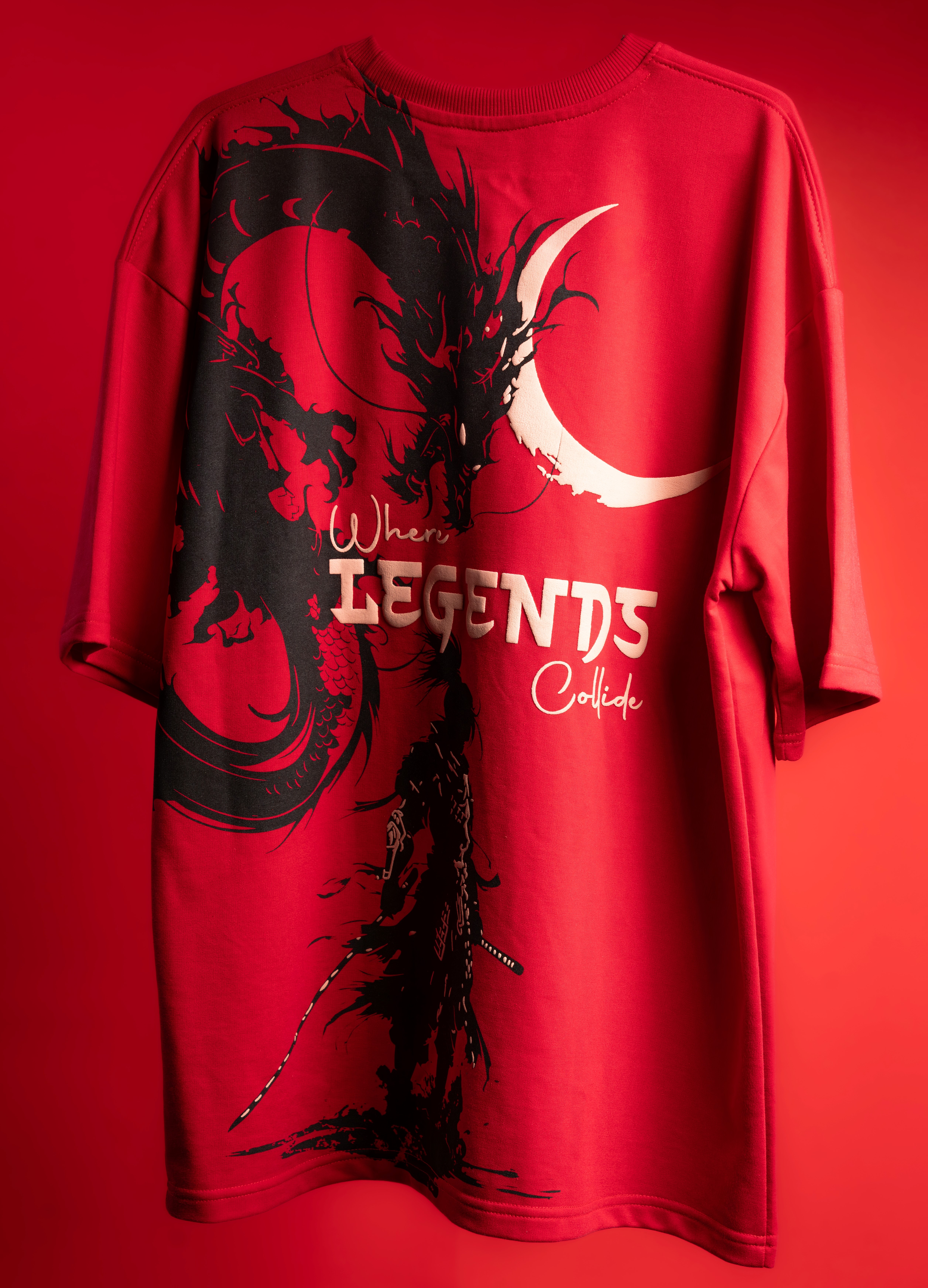 Red Legends Collide Oversized T-shirt
