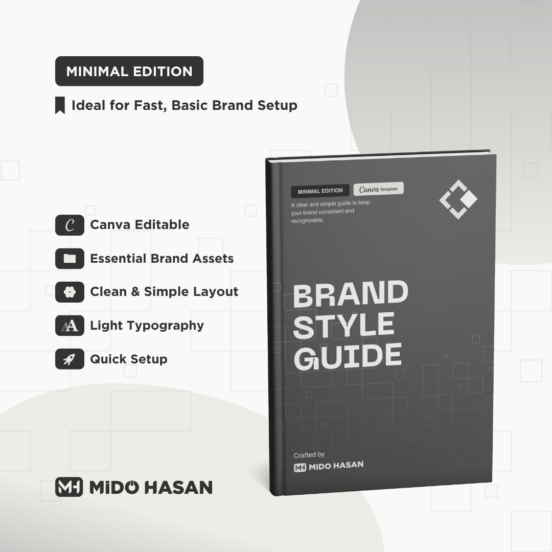 Minimal Brand Style Guide Template for Canva – Clean & Modern Branding Kit