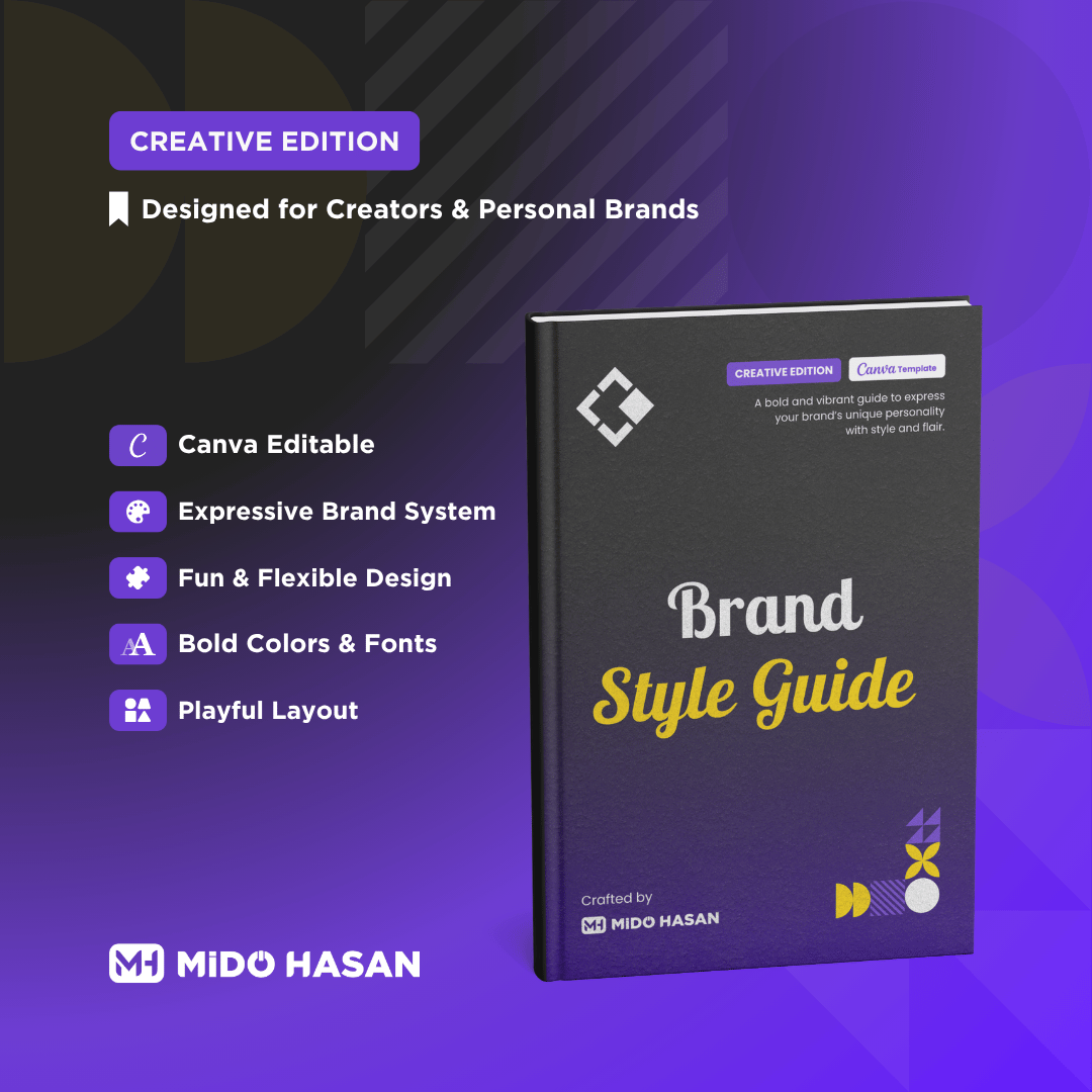 Creative Brand Style Guide Template for Canva – Artistic & Bold Design