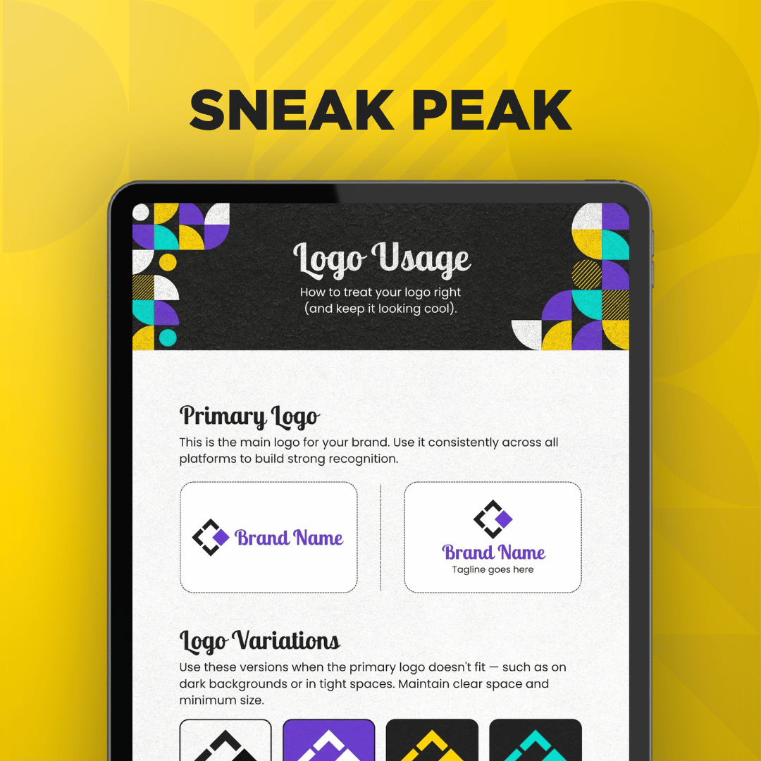 Creative Brand Style Guide Template for Canva – Artistic & Bold Design