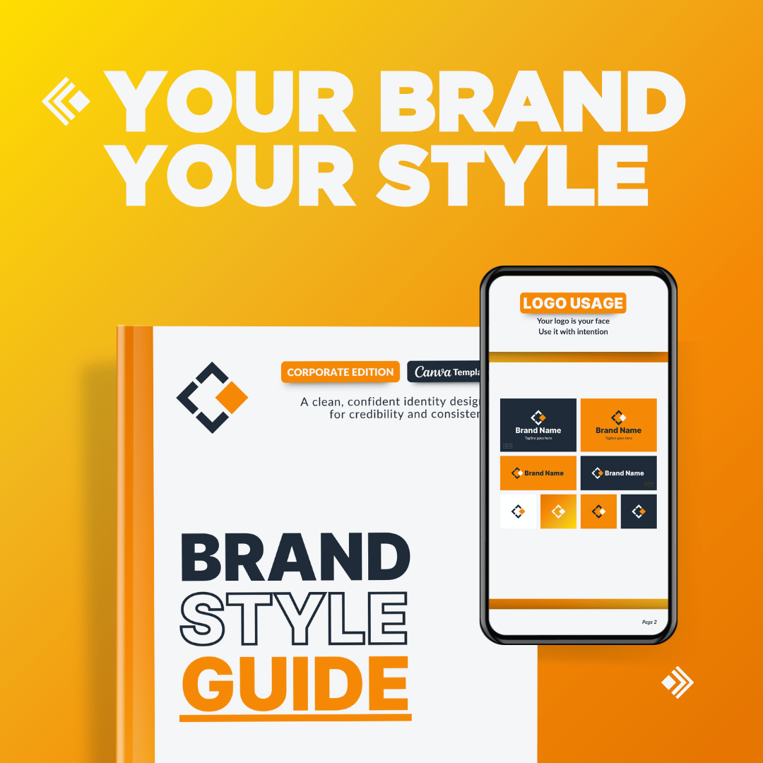 Corporate Brand Style Guide Template for Canva – Professional Branding Layout