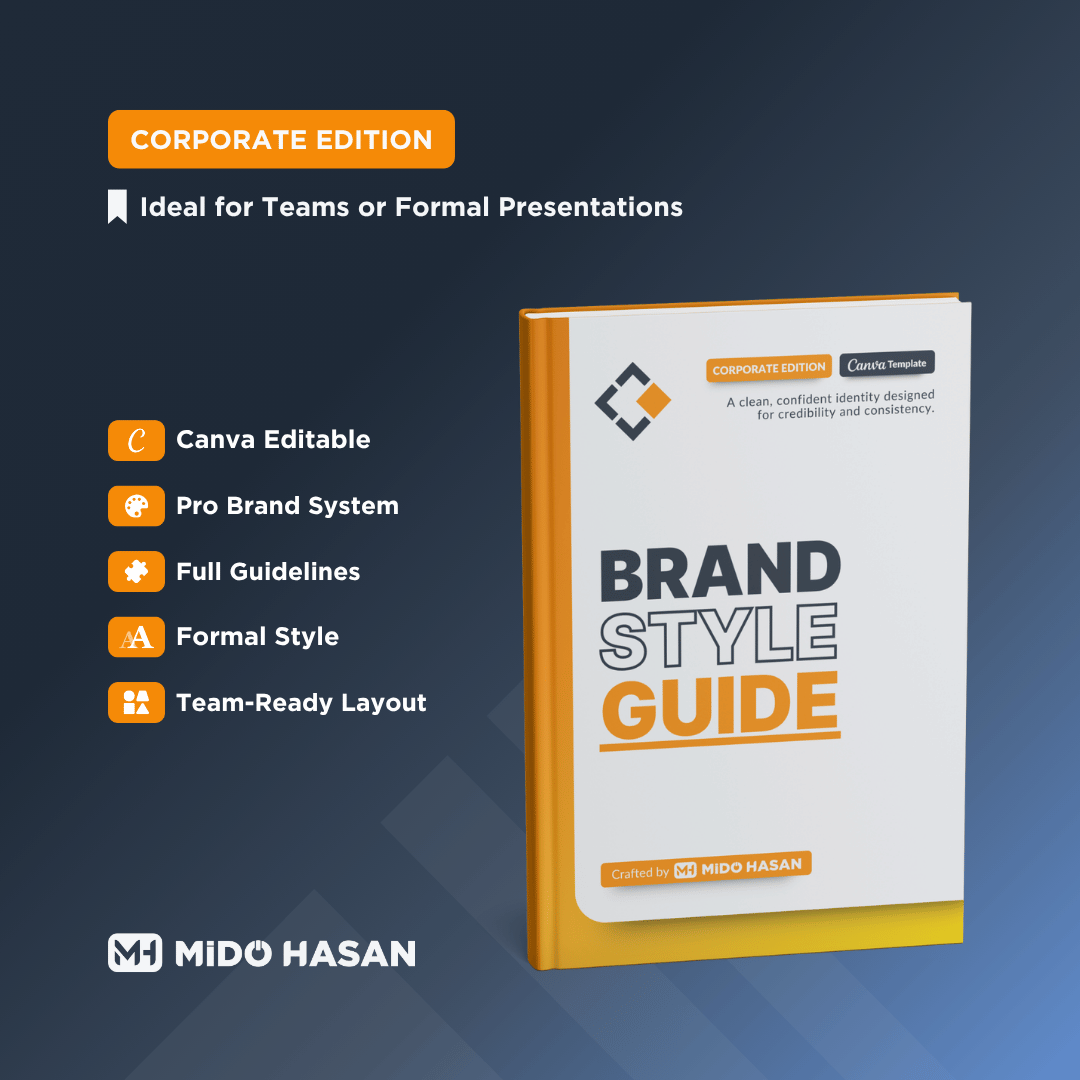 Corporate Brand Style Guide Template for Canva – Professional Branding Layout