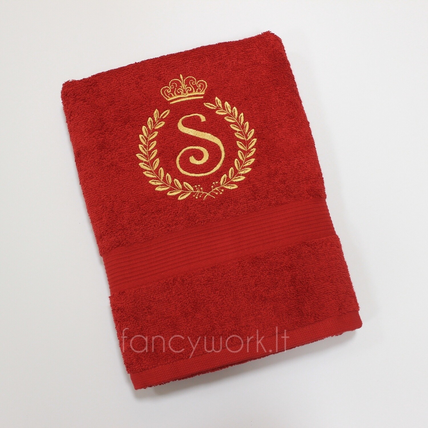 Rankšluostis su inicialu "Berries"
