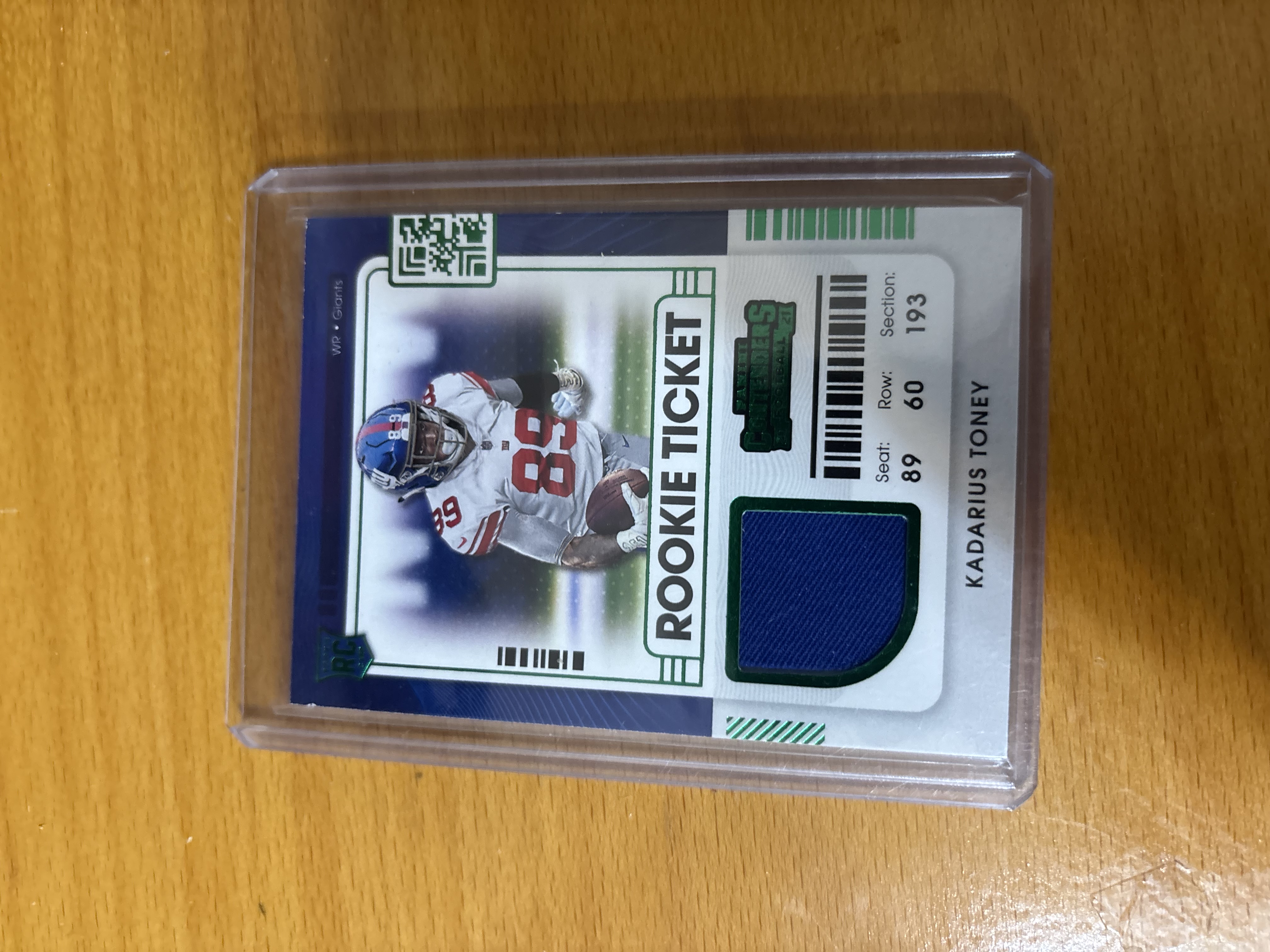 Kadarius Toney Rookie Ticket Trading Card