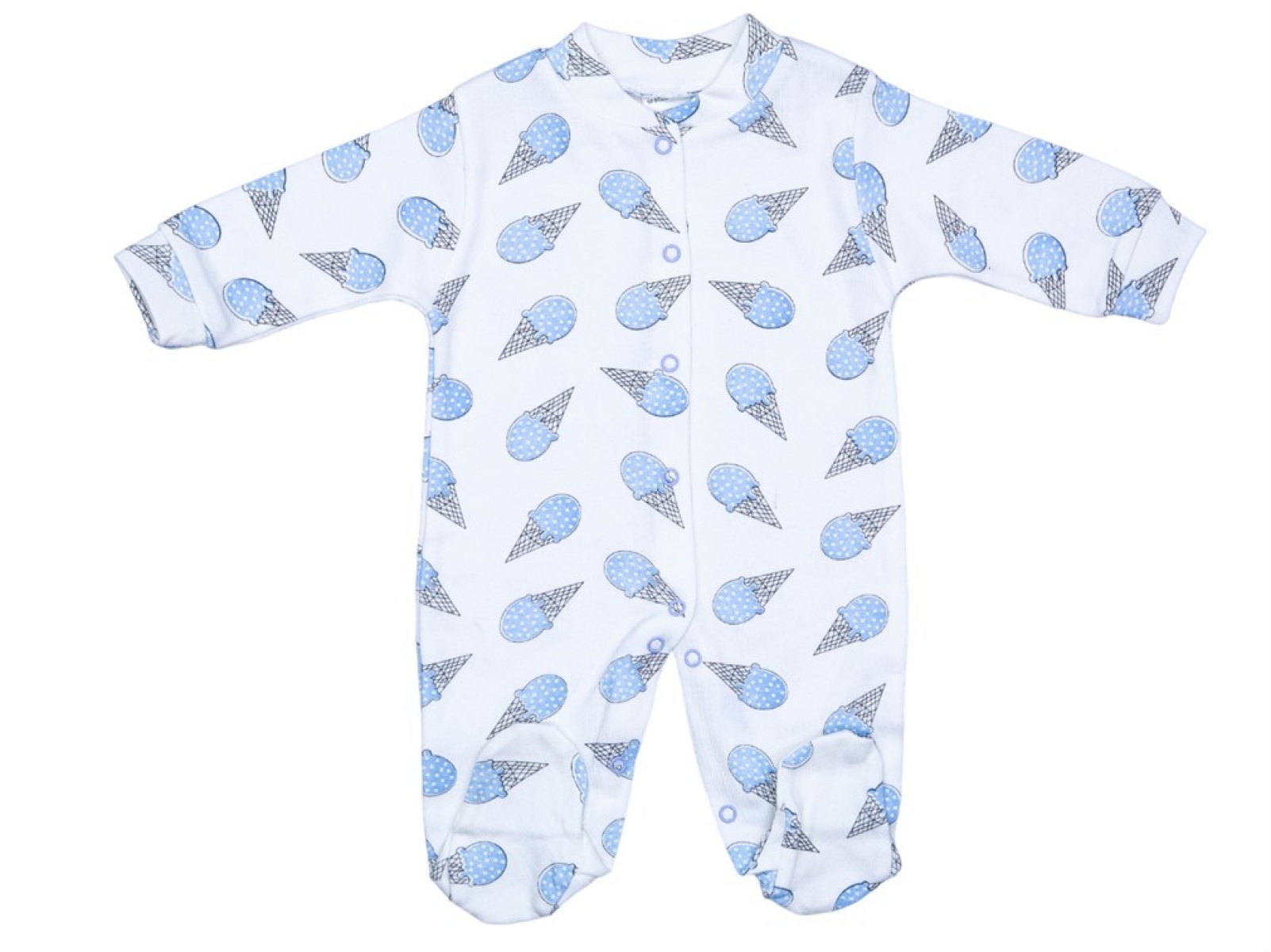 Grenouillère bébé motif glace couleur BLUE