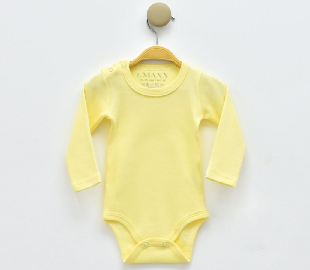 Body bébé jaune à manches longues