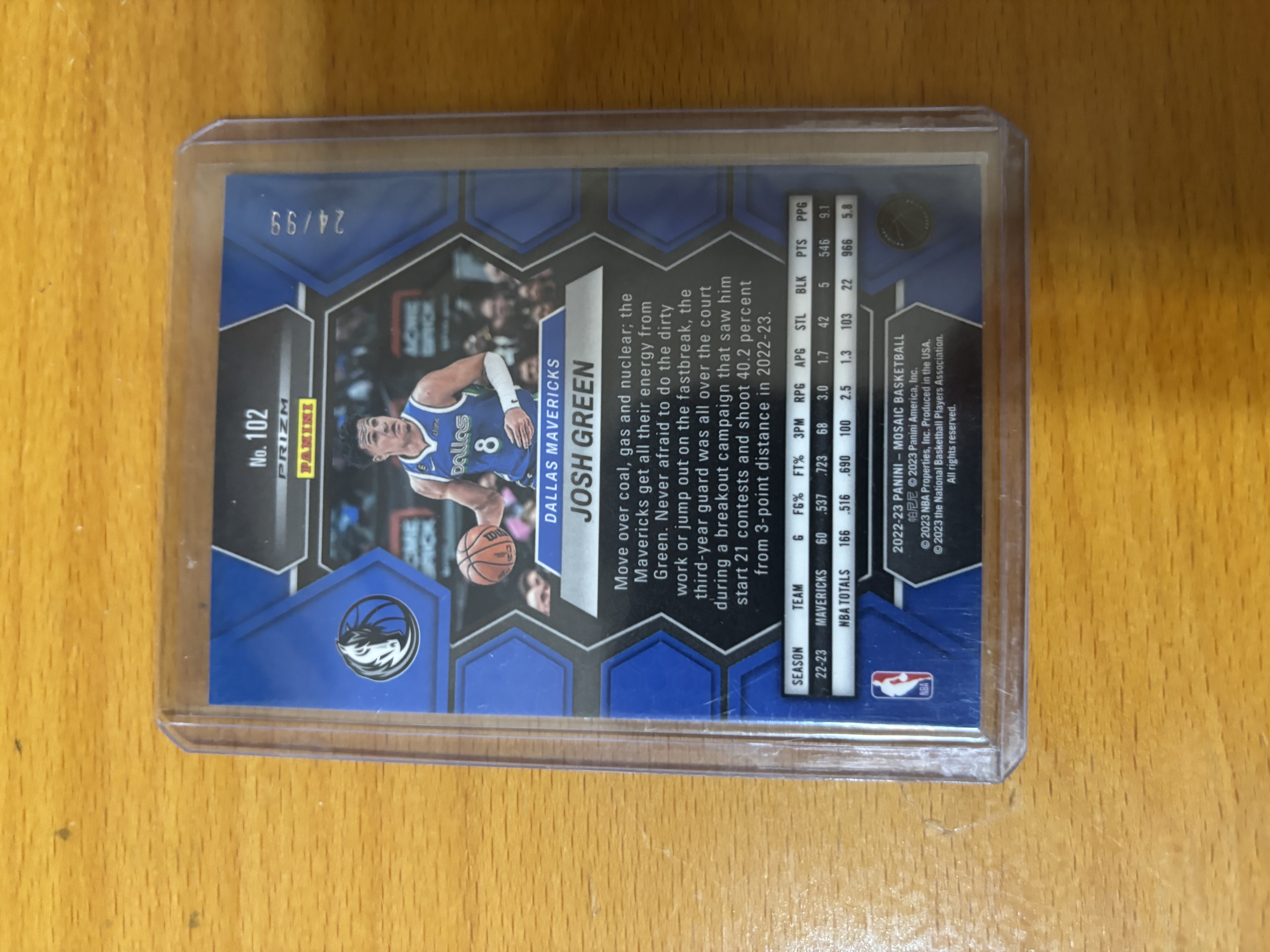 Josh Green Panini Basketball Trading Card