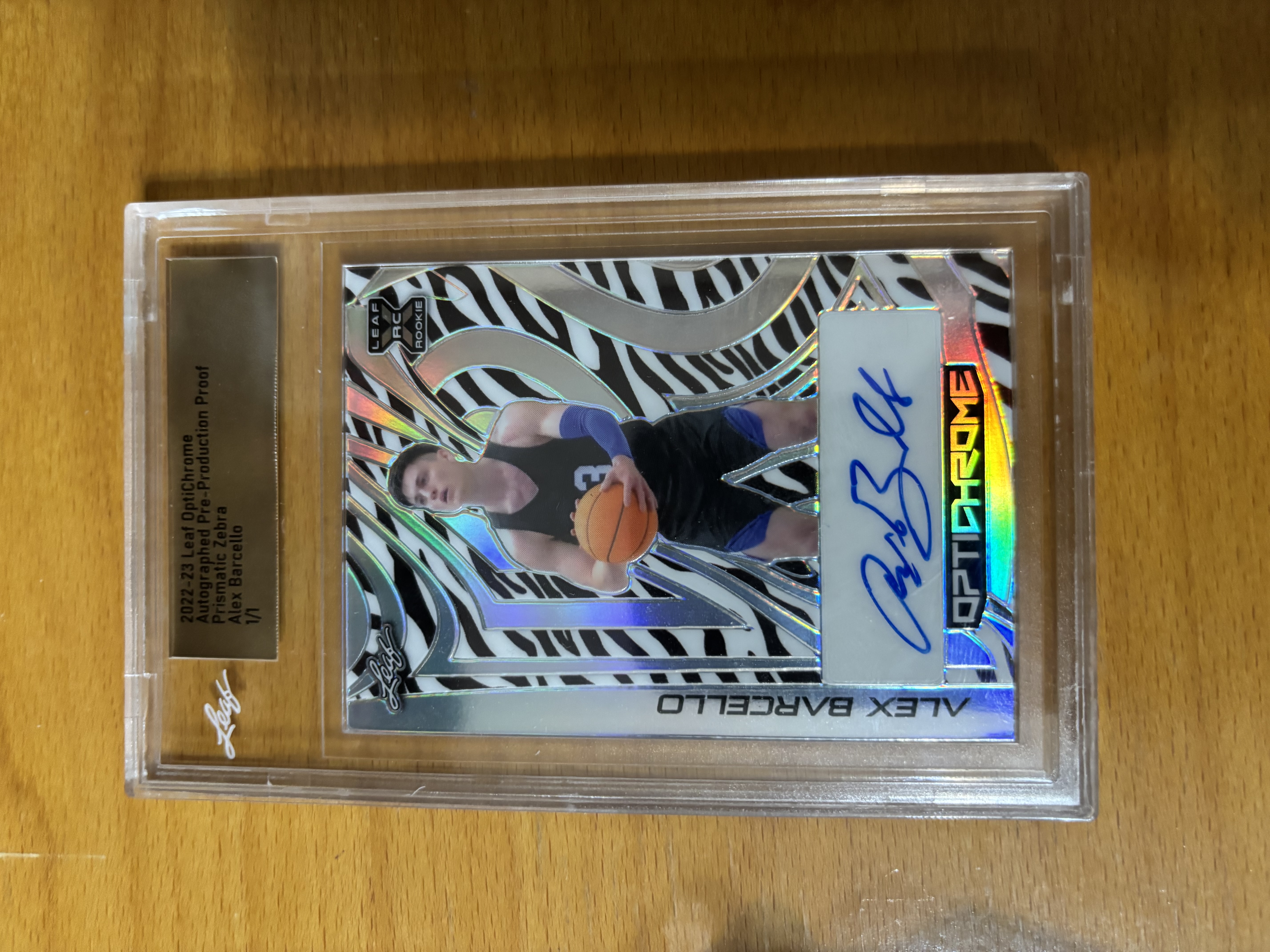 Alex Barcello Optichrome Autograph Basketball Card