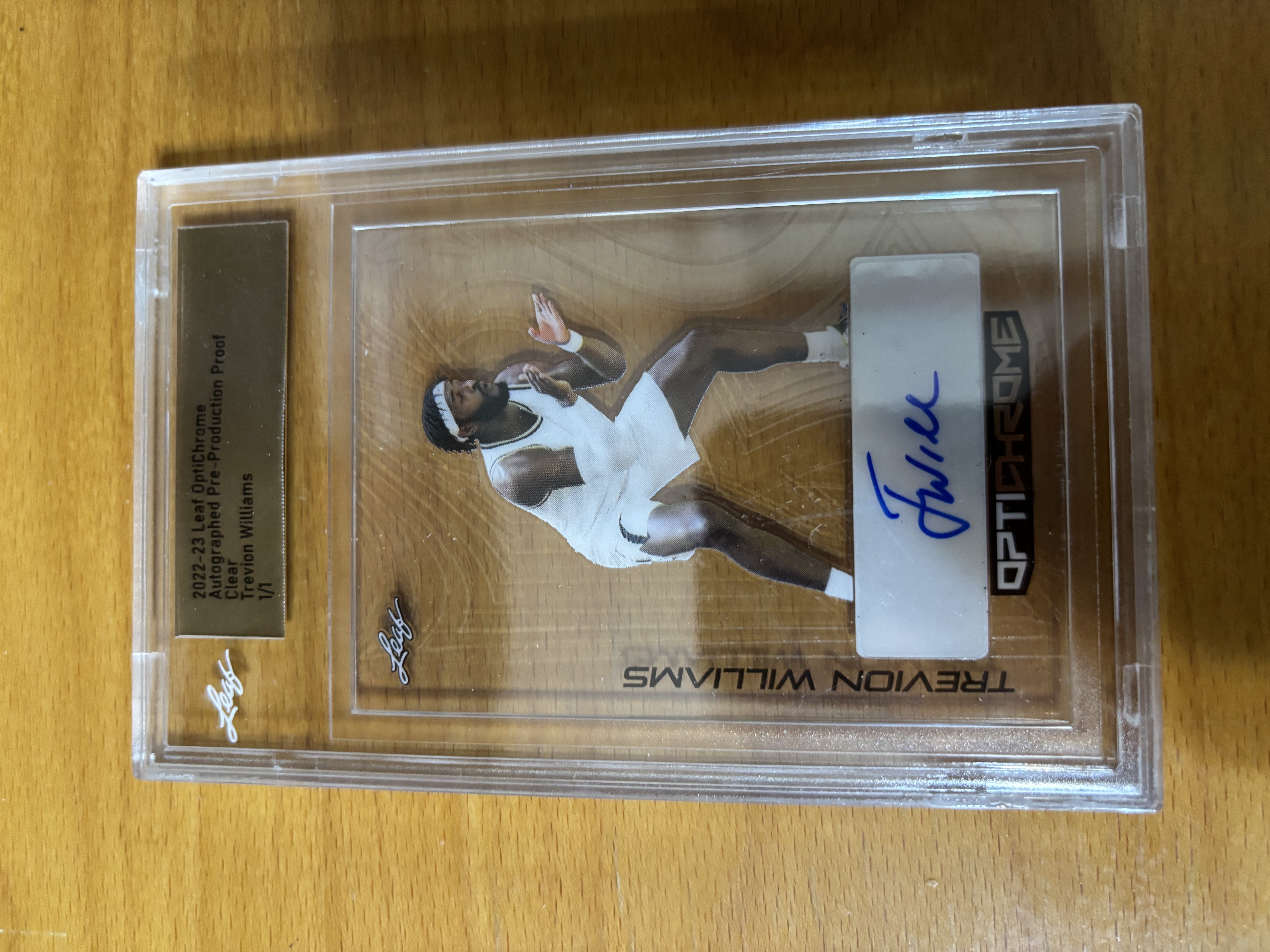 Trevion Williams Opti-Chrome Autograph Card