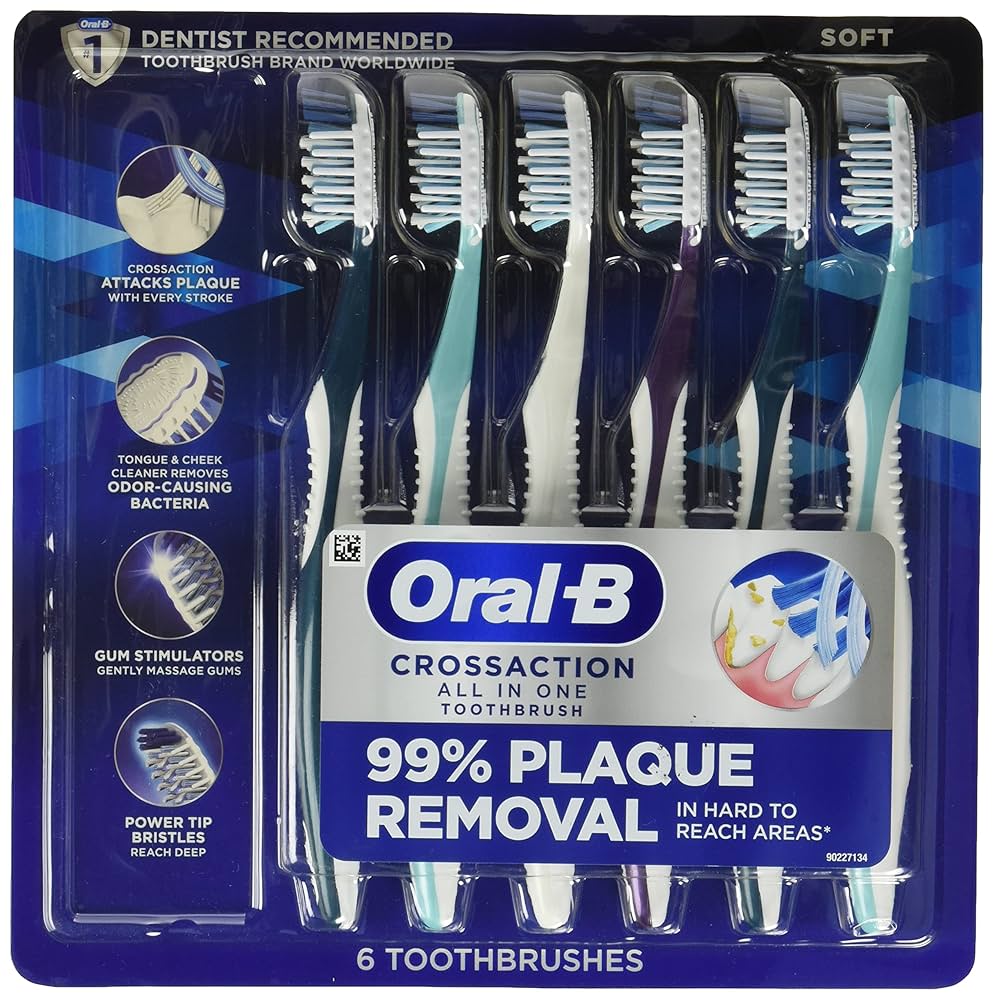 Oral-B CrossAction All In One Toothbrushes - 6 Pack