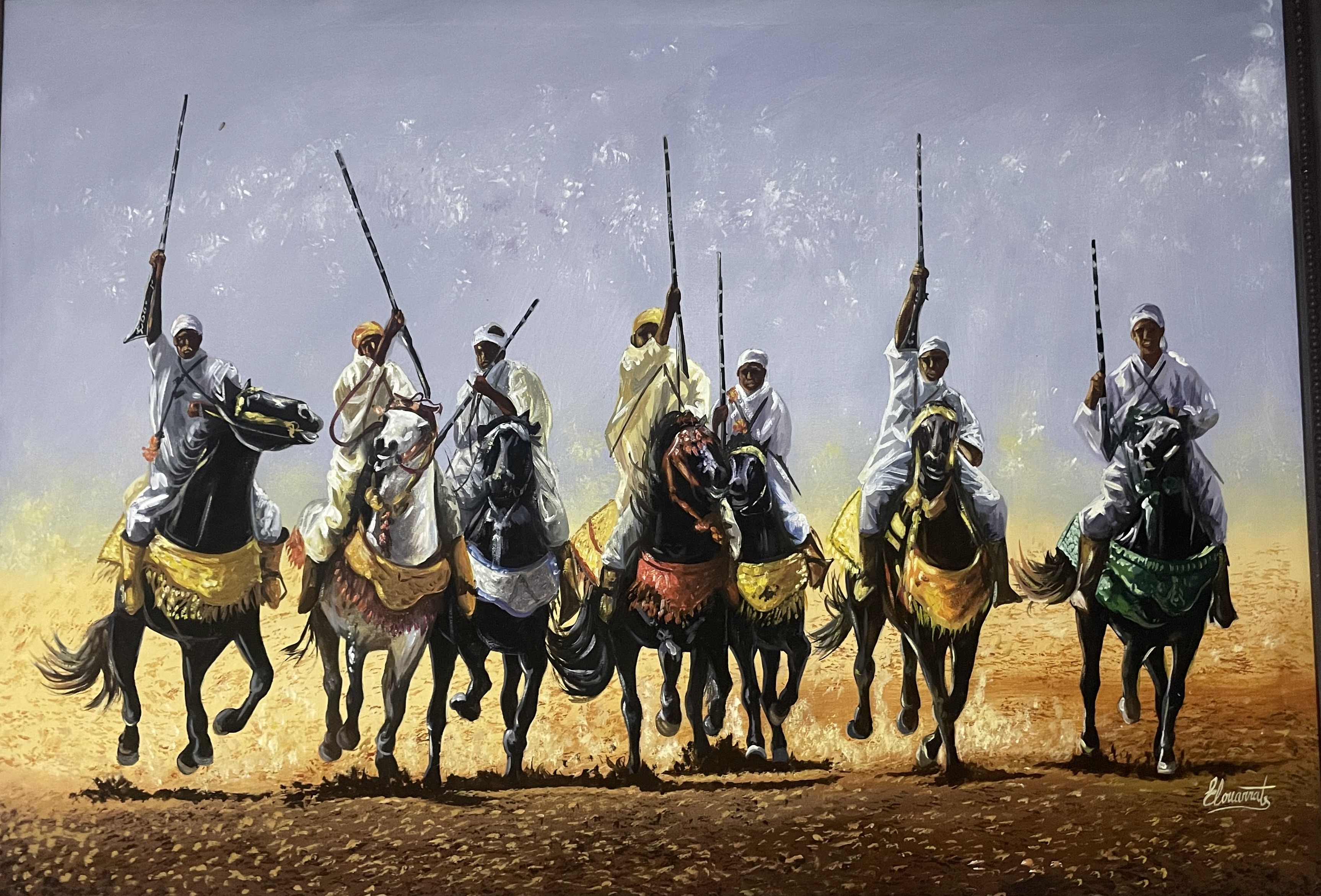 Tableaux représentant la fantasia (tbourida)