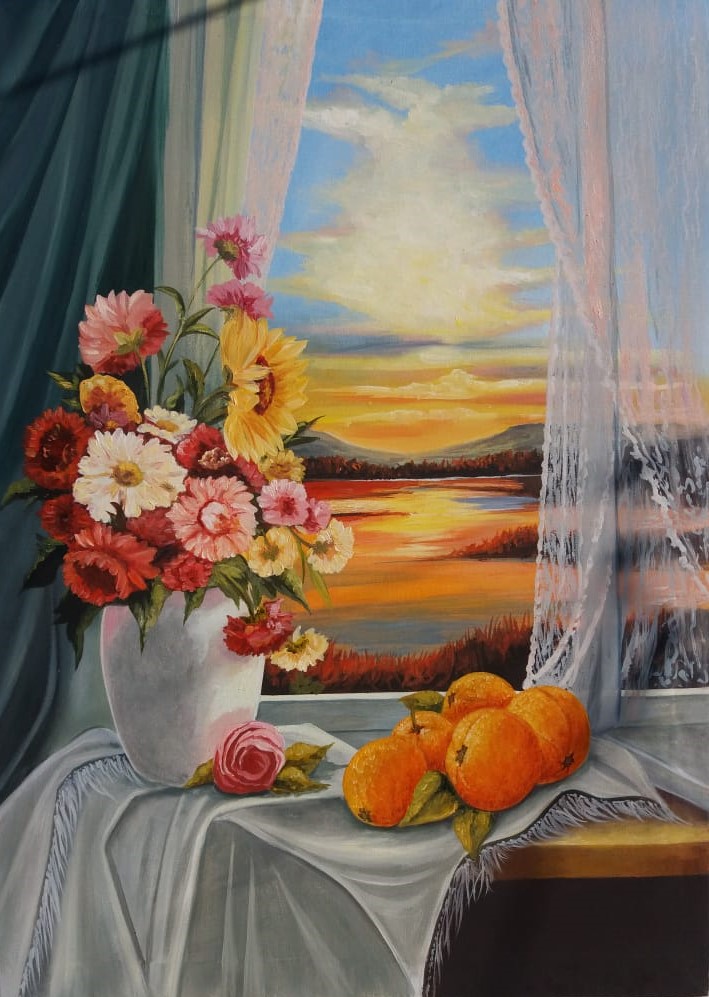 Tableau de nature morte aux fleurs