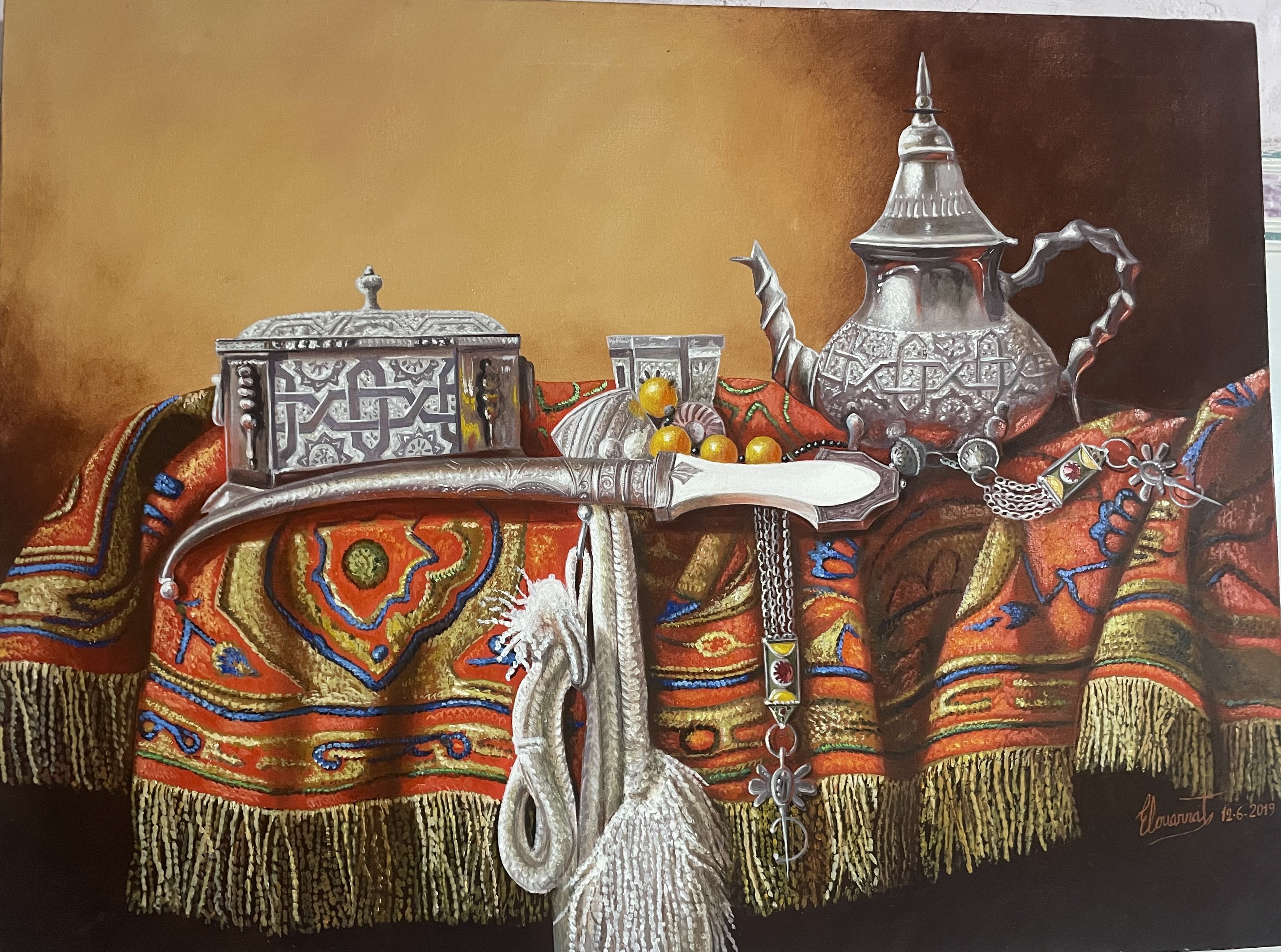 Dague arabe traditionnelle en argent