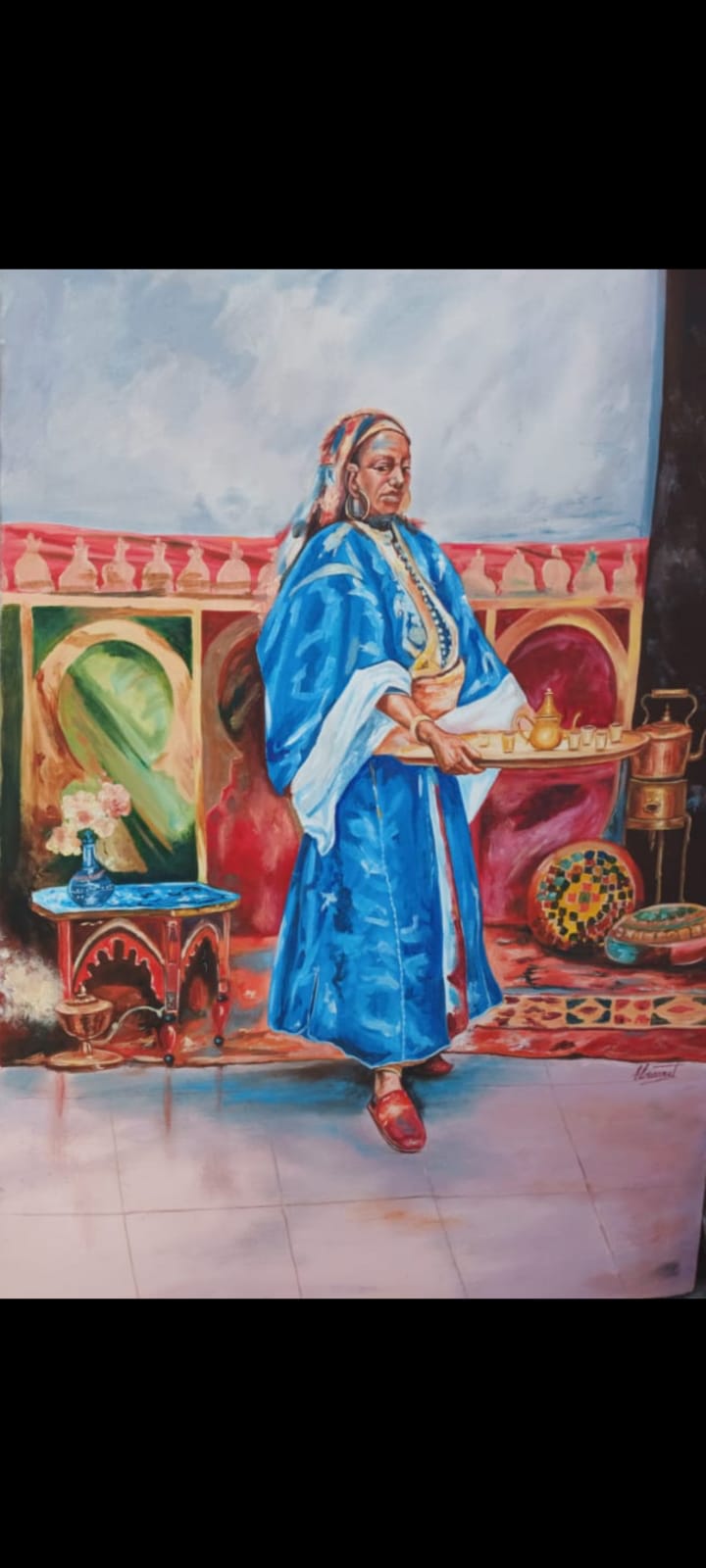 tableau de thé marocain