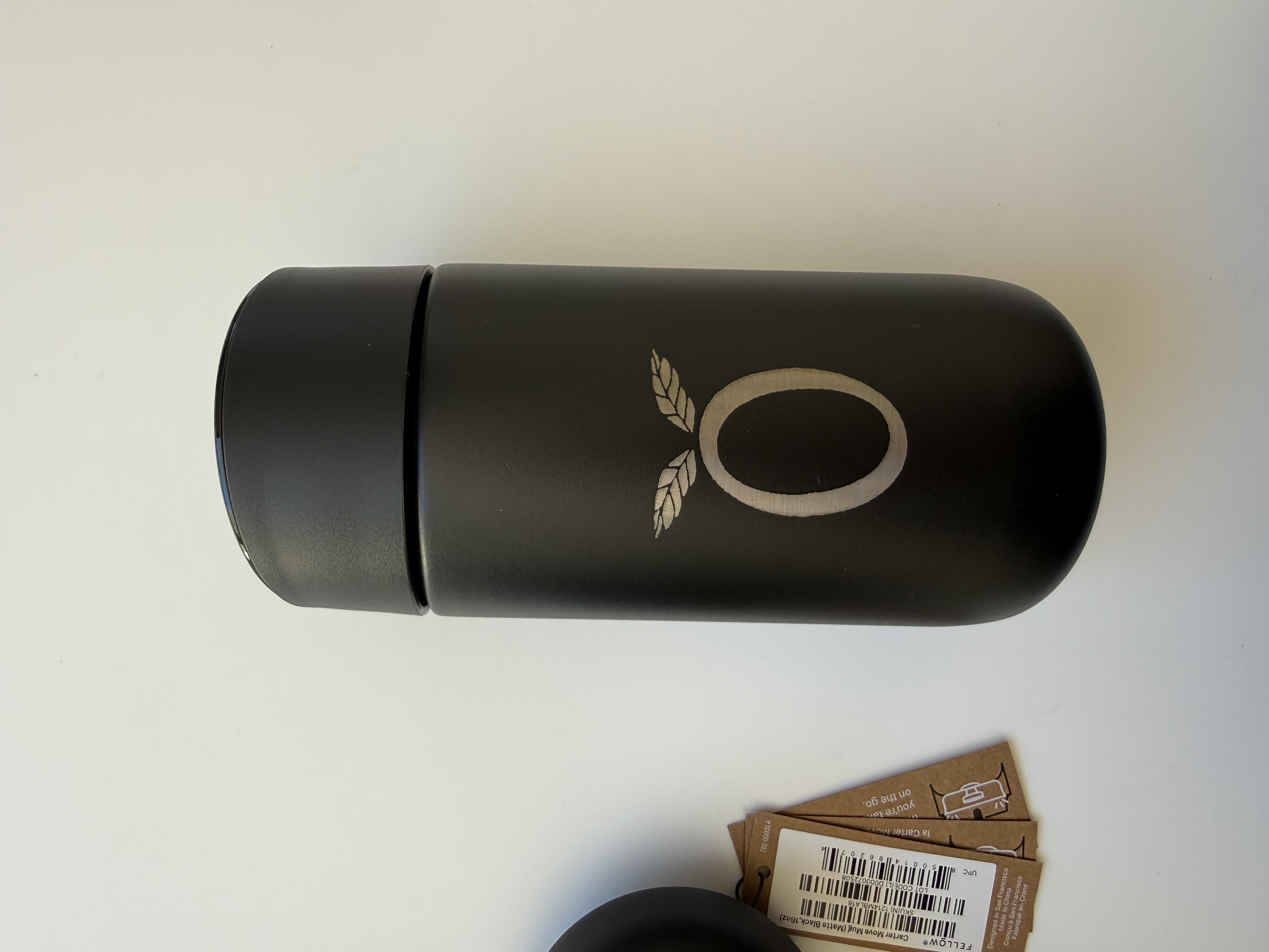 Taza de viaje con aislamiento al vacío Carter Slide, 355 ml, Black