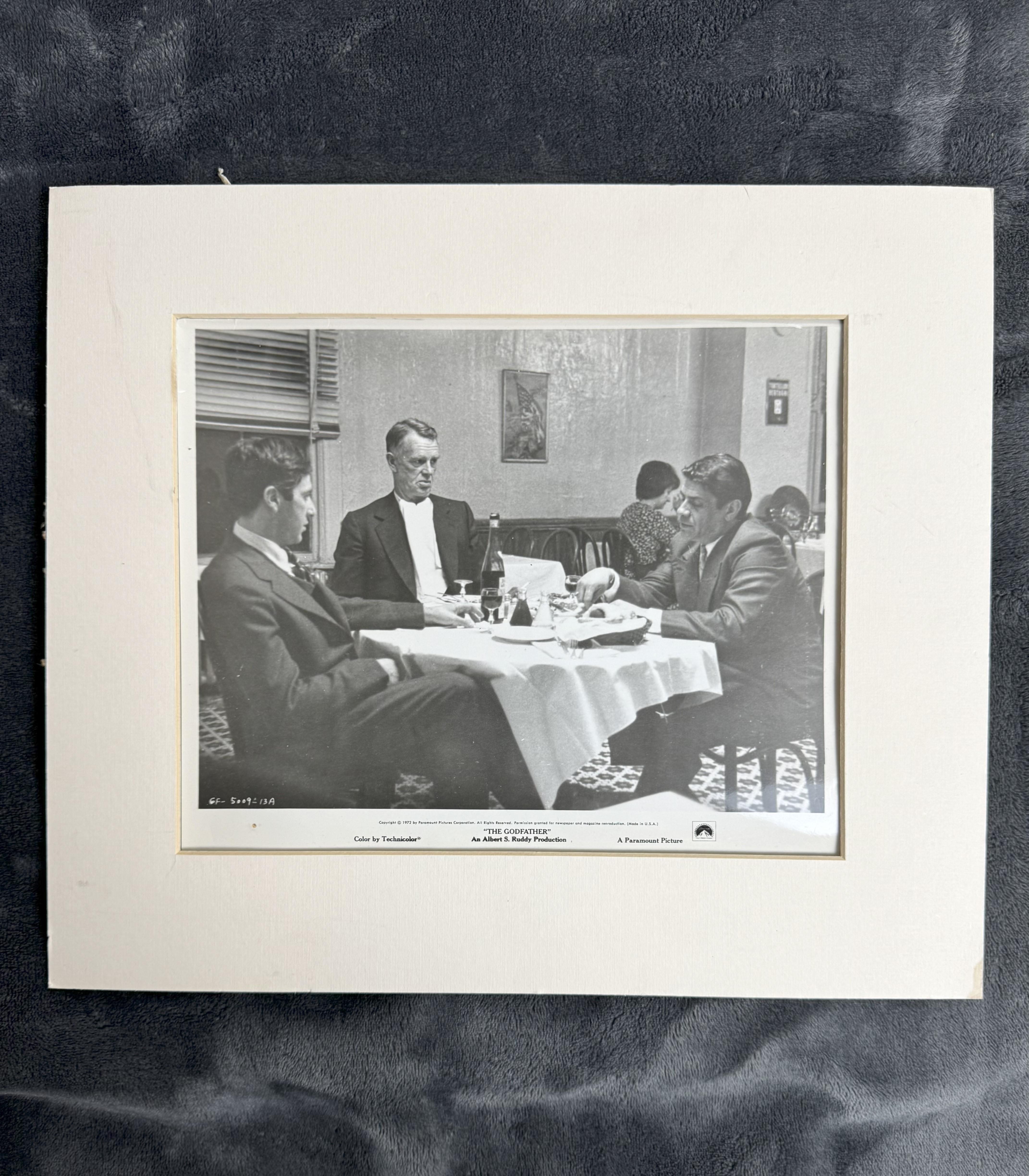 Vintage Black and White Framed Photo " The Godfather"