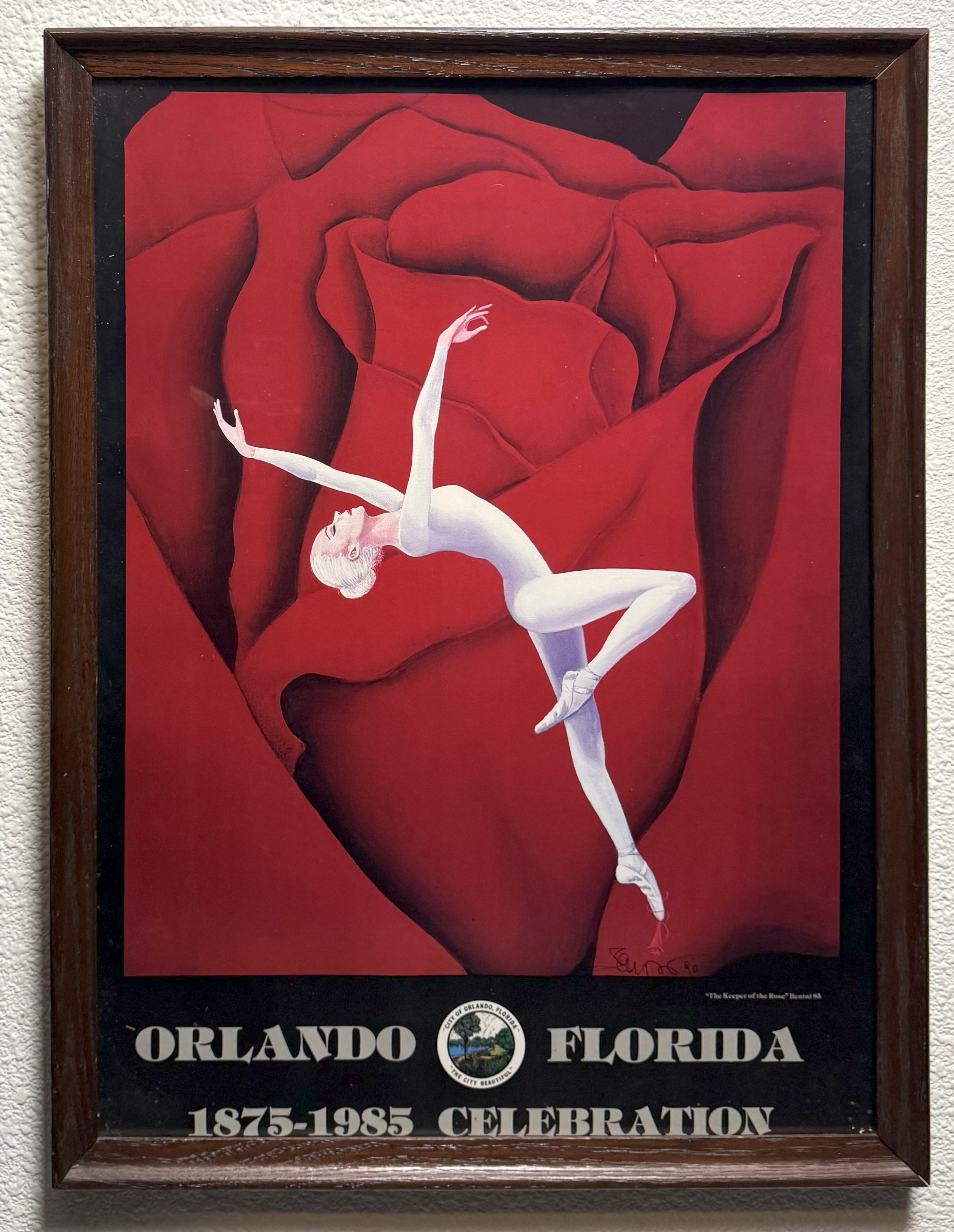 Orlando Florida 1875-1985 Celebration Poster/signed
