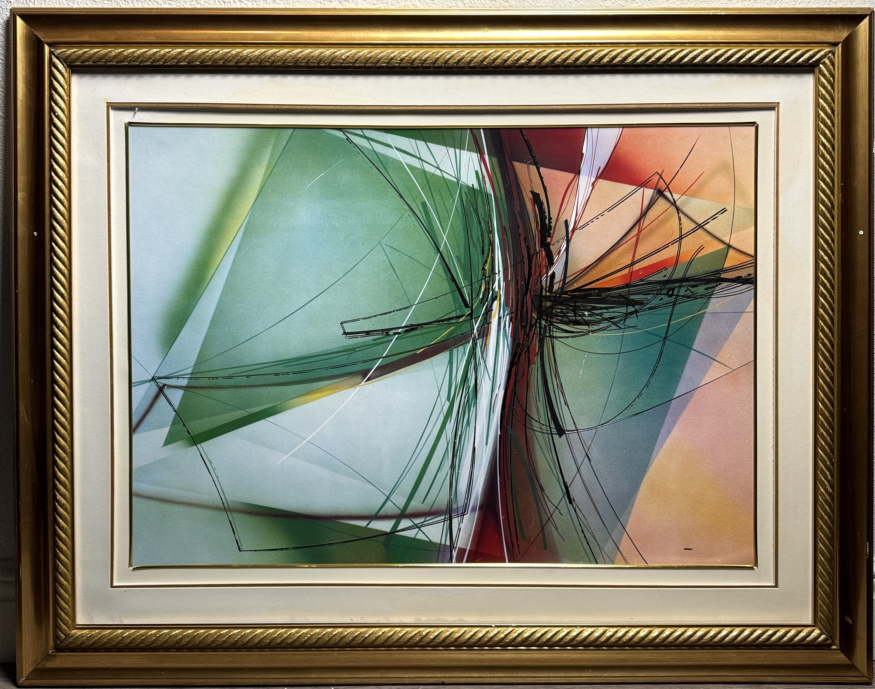 Abstract Framed Painting