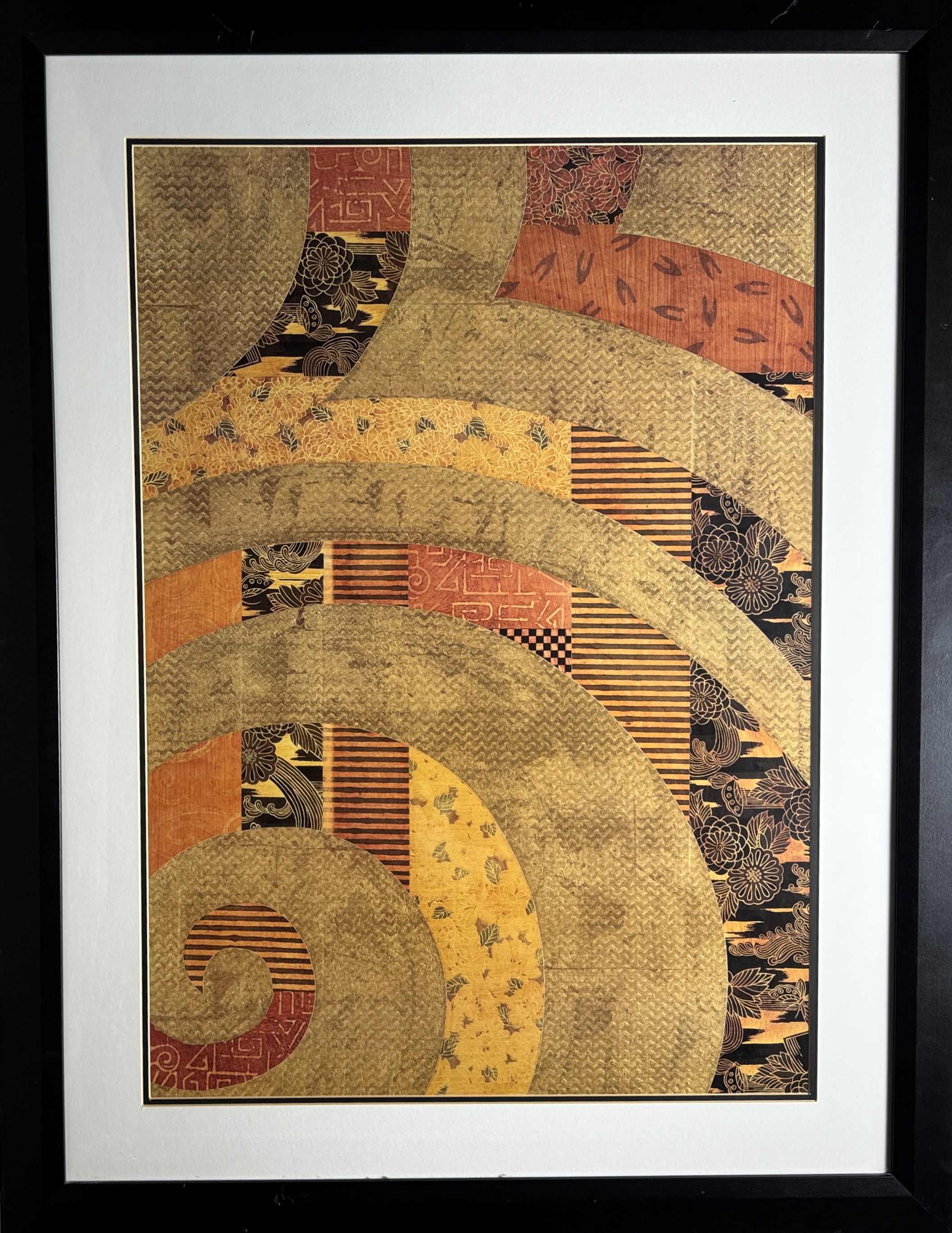 Framed Abstract Textile Art