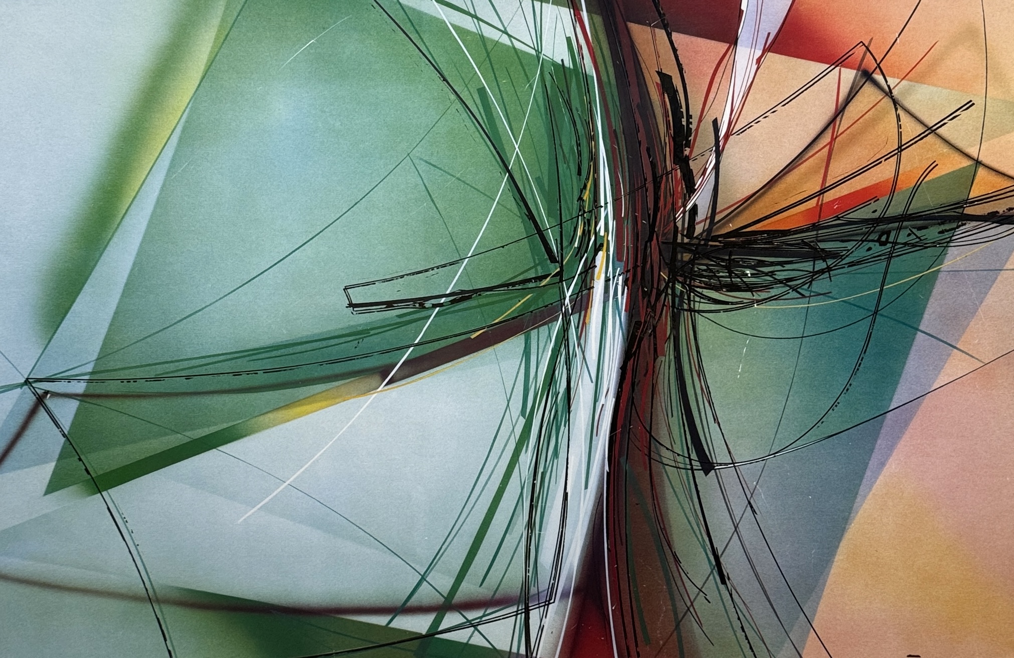 Abstract Framed Painting