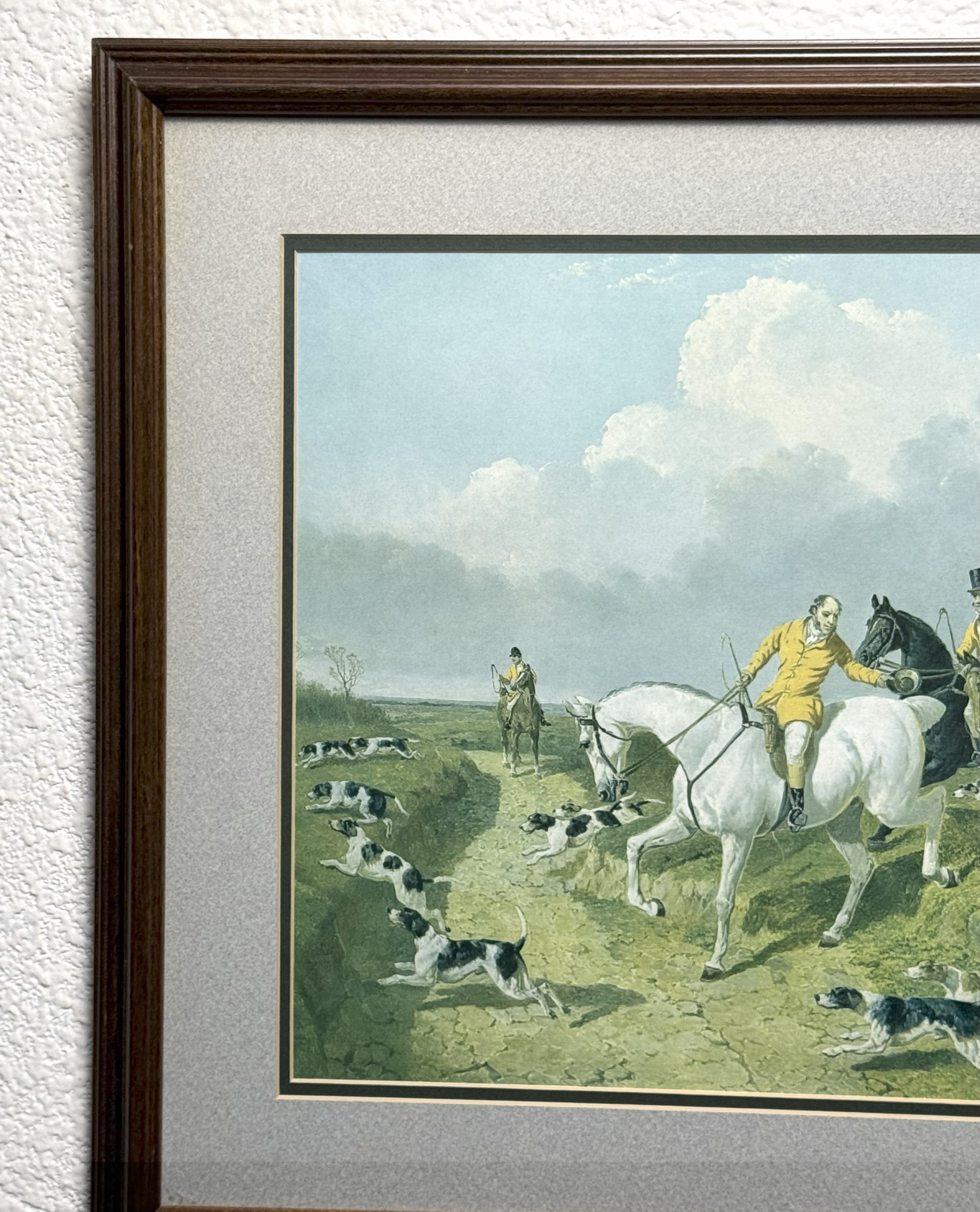 Vintage Equestrian Hunting Scene Print