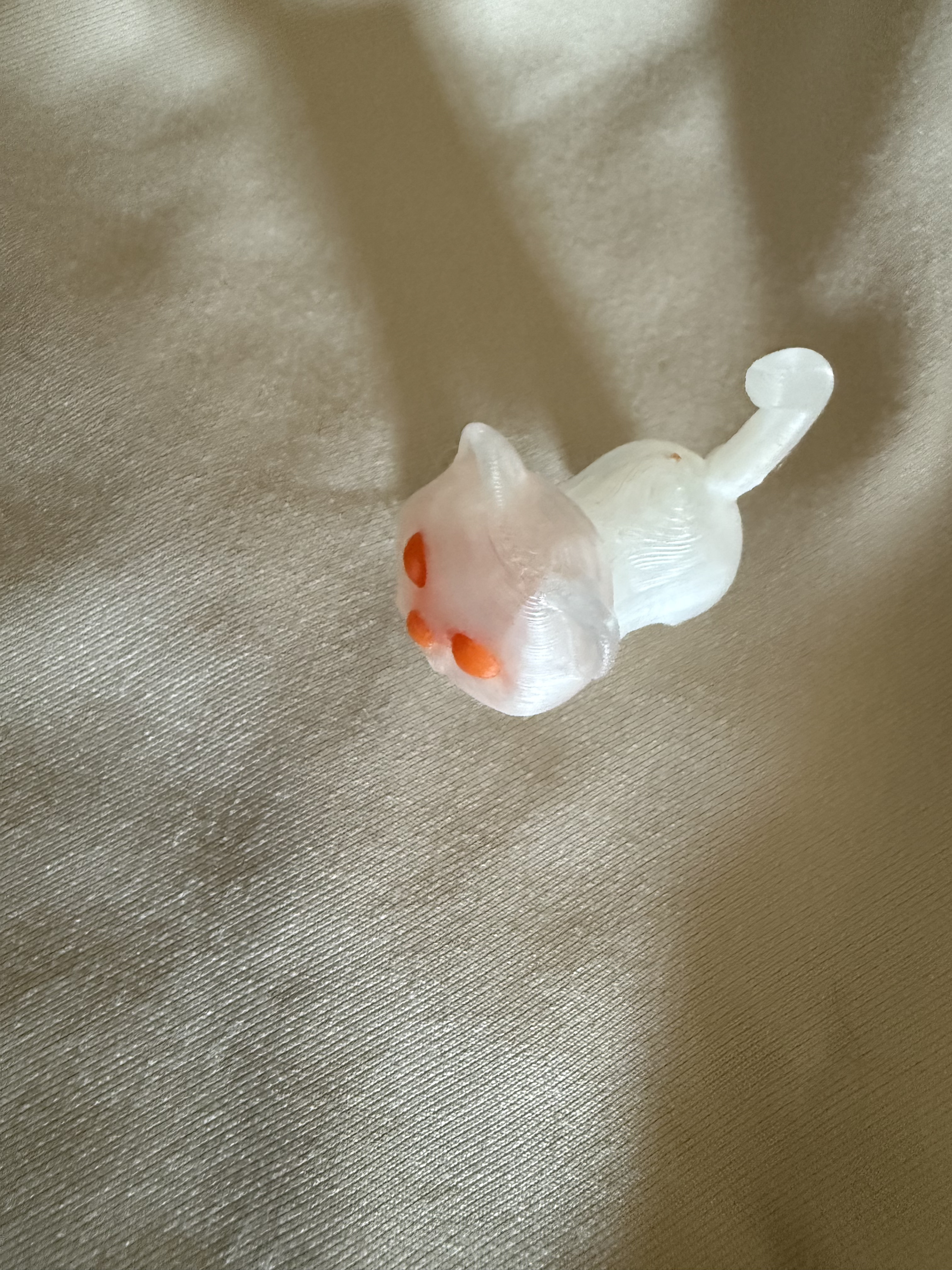 Figurine chat en plastique impression 3D