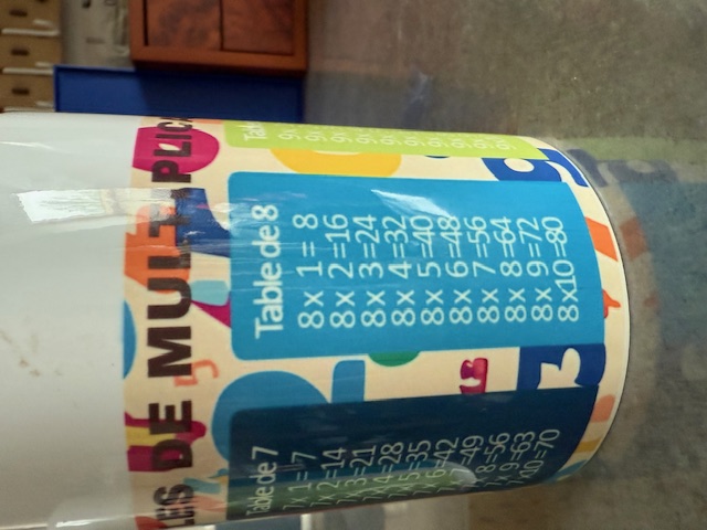 Mug de tables de multiplication