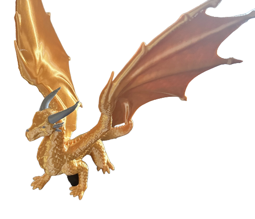 Figurine de dragon doré