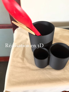 Lot de 3 pots