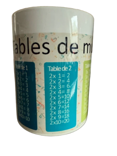 Mug de tables de multiplication